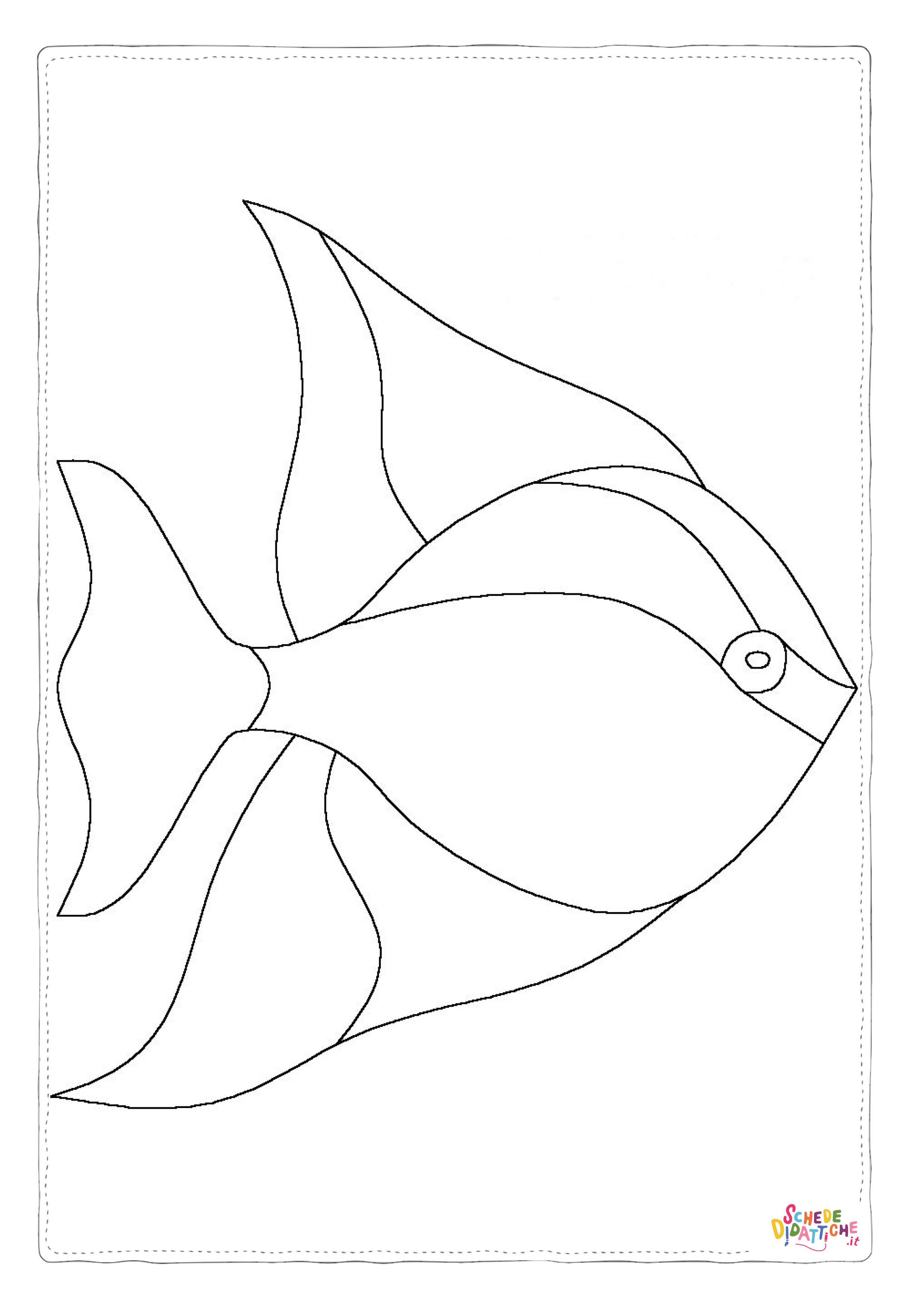 Disegno "Disegno di pesce da stampare e colorare 234" Disegno di pesce da stampare e colorare 234