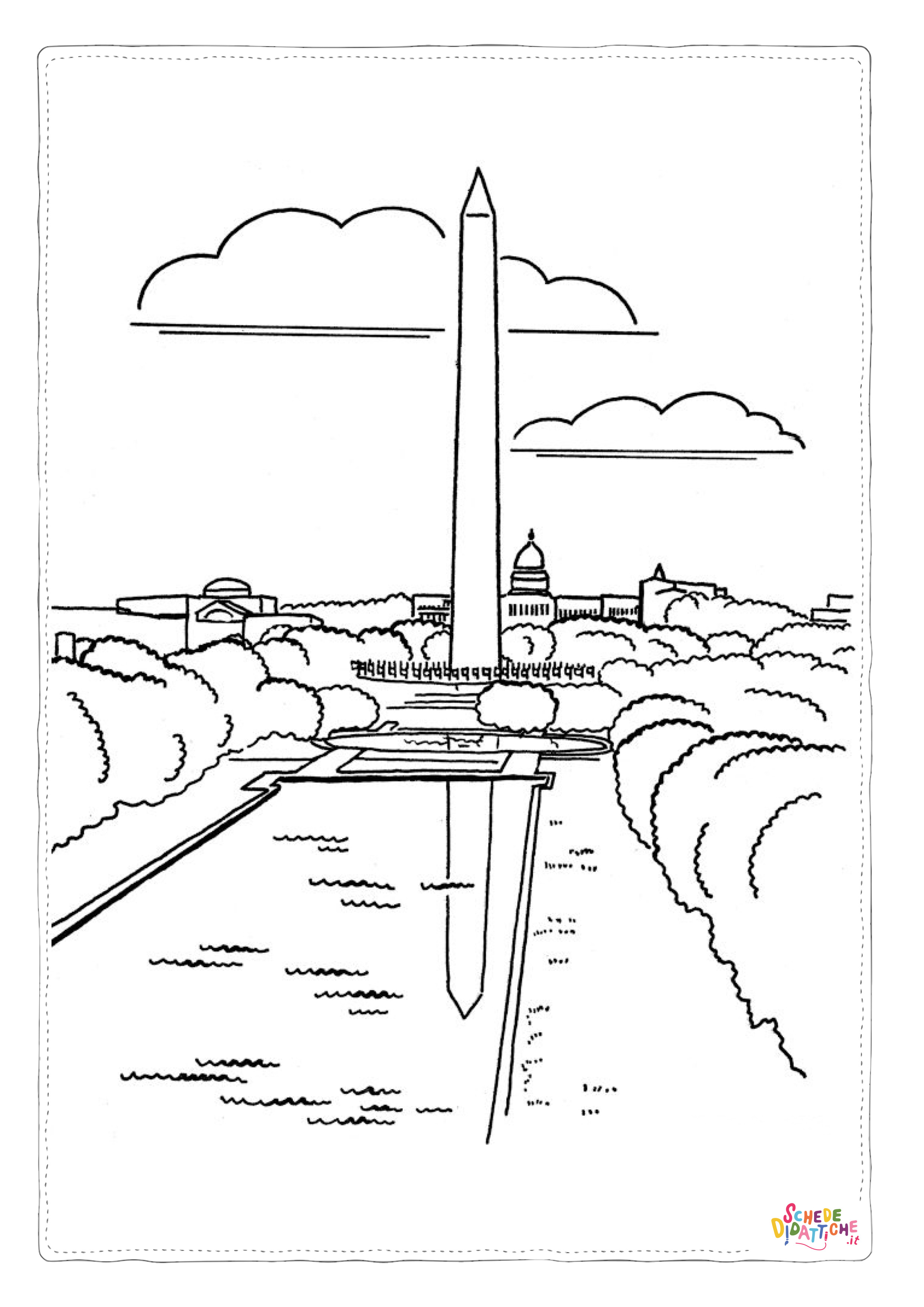 Disegno "Disegno di monumento famoso da stampare e colorare 7" Disegno di monumento famoso da stampare e colorare 7