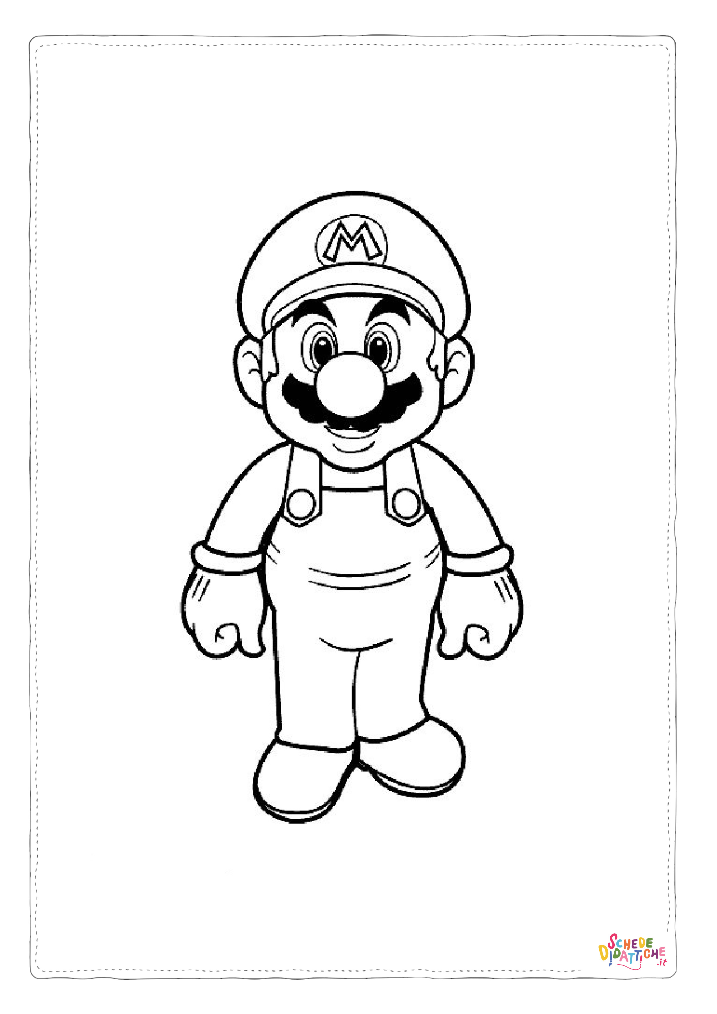 Disegno "Disegno di Super Mario da stampare e colorare 11" Disegno di Super Mario da stampare e colorare 11