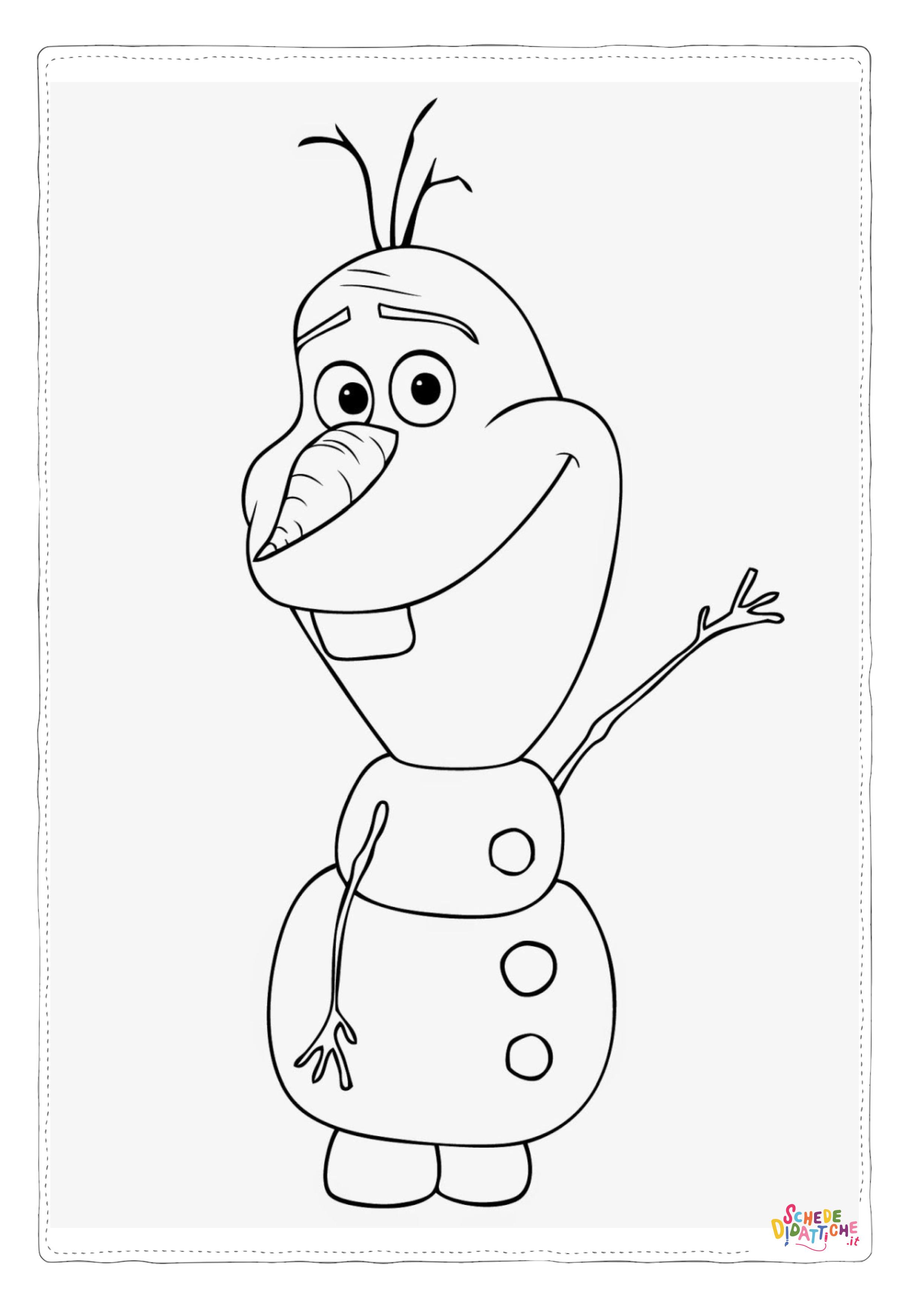 Disegno di pupazzo di neve da stampare e colorare 85