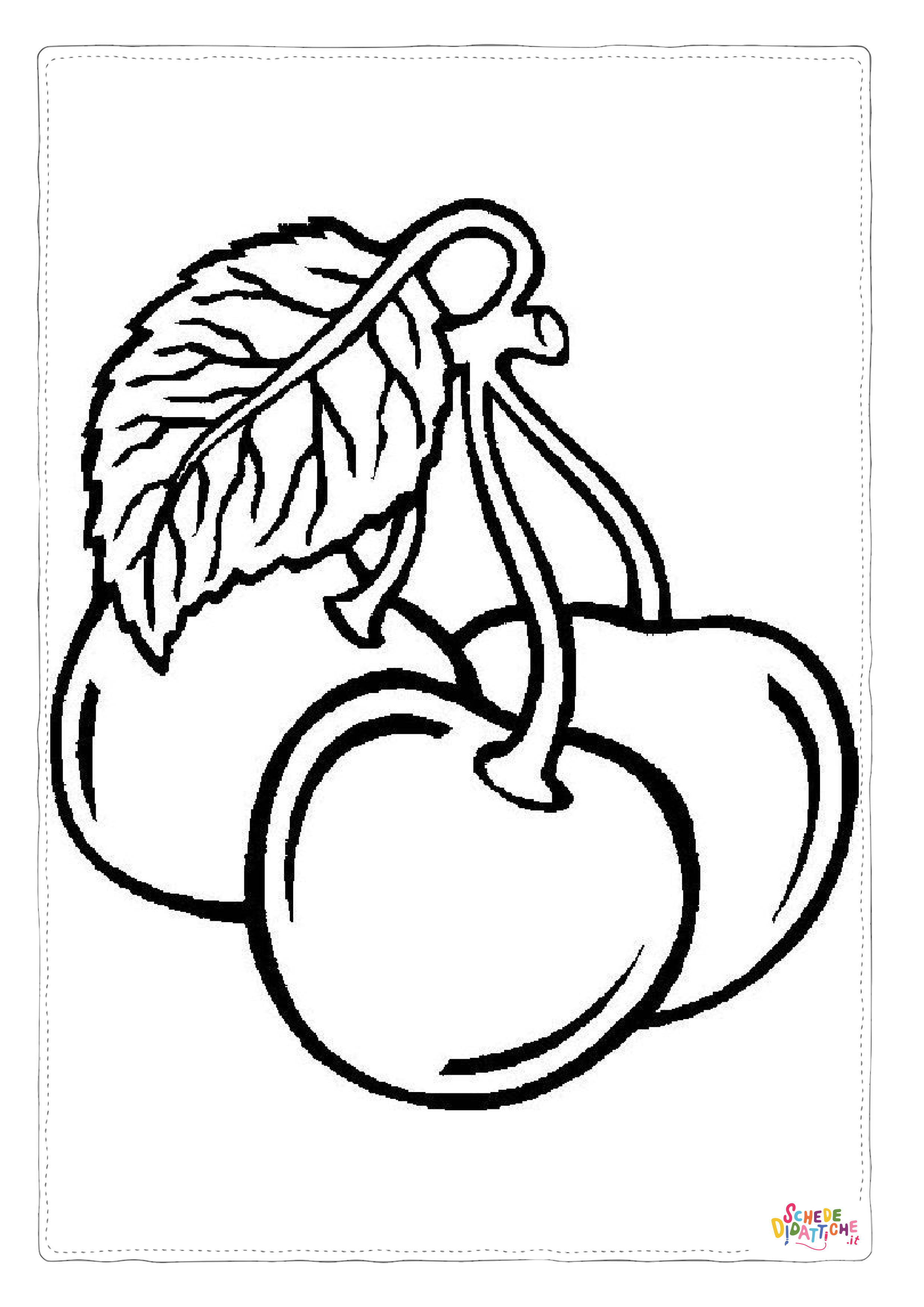 Disegno "Disegno di ciliegia da stampare e colorare 11" Disegno di ciliegia da stampare e colorare 11
