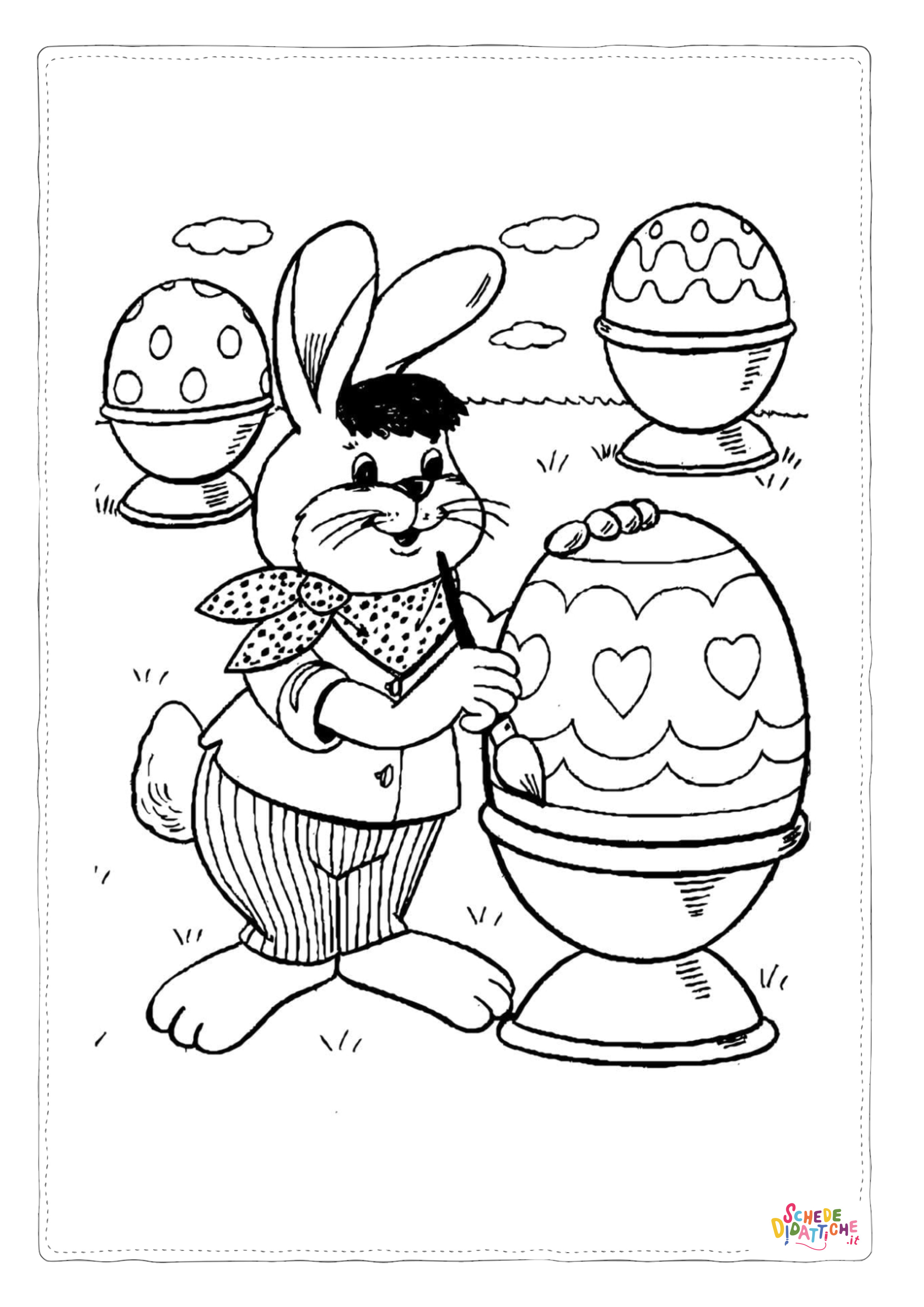 Disegno "Disegno di uovo di Pasqua da stampare e colorare 127" Disegno di uovo di Pasqua da stampare e colorare 127