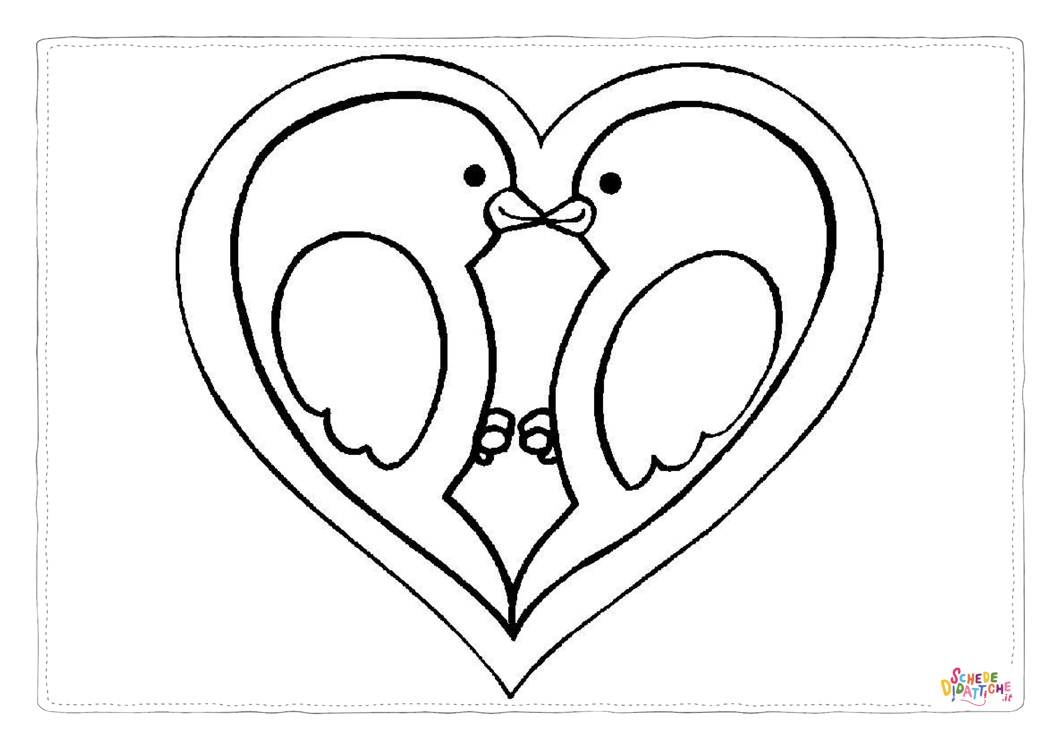 Disegno "Disegno di San Valentino da stampare e colorare 108" Disegno di San Valentino da stampare e colorare 108