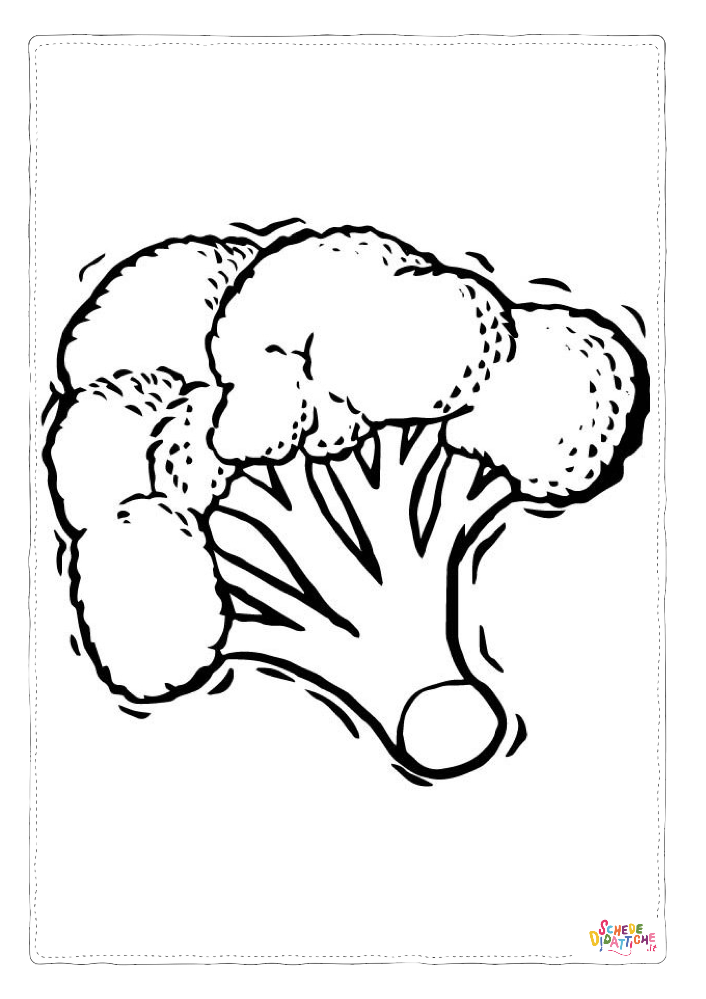Disegno "Disegno di broccolo da stampare e colorare 4" Disegno di broccolo da stampare e colorare 4