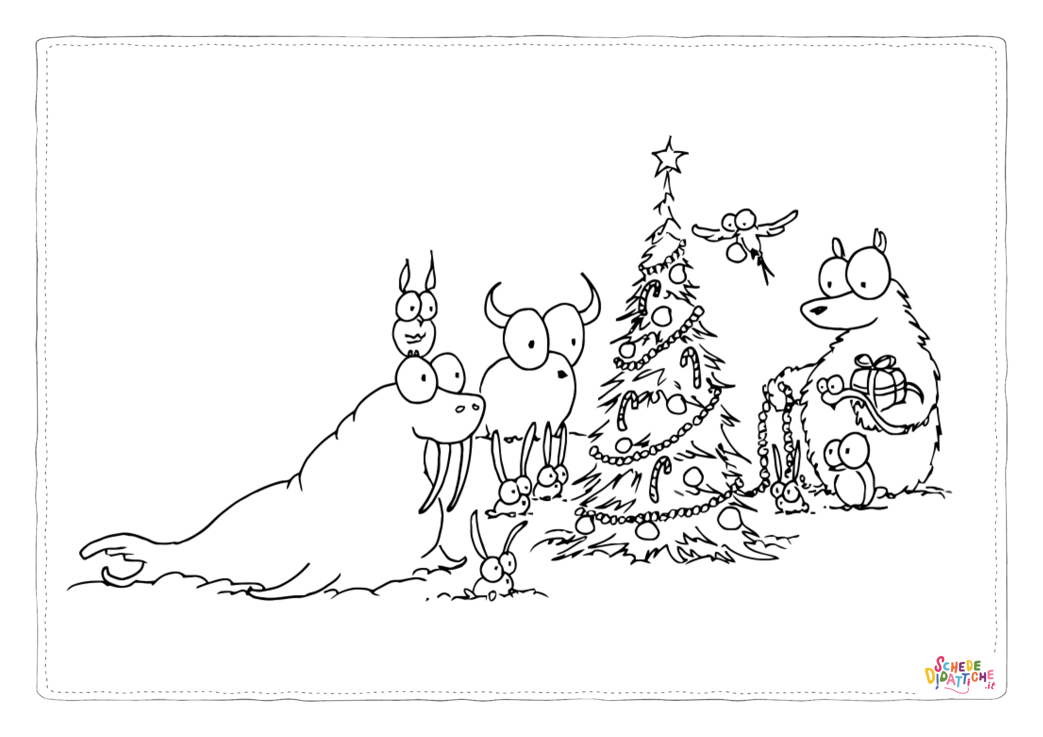 Disegno "Disegno di albero di Natale da stampare e colorare 42" Disegno di albero di Natale da stampare e colorare 42