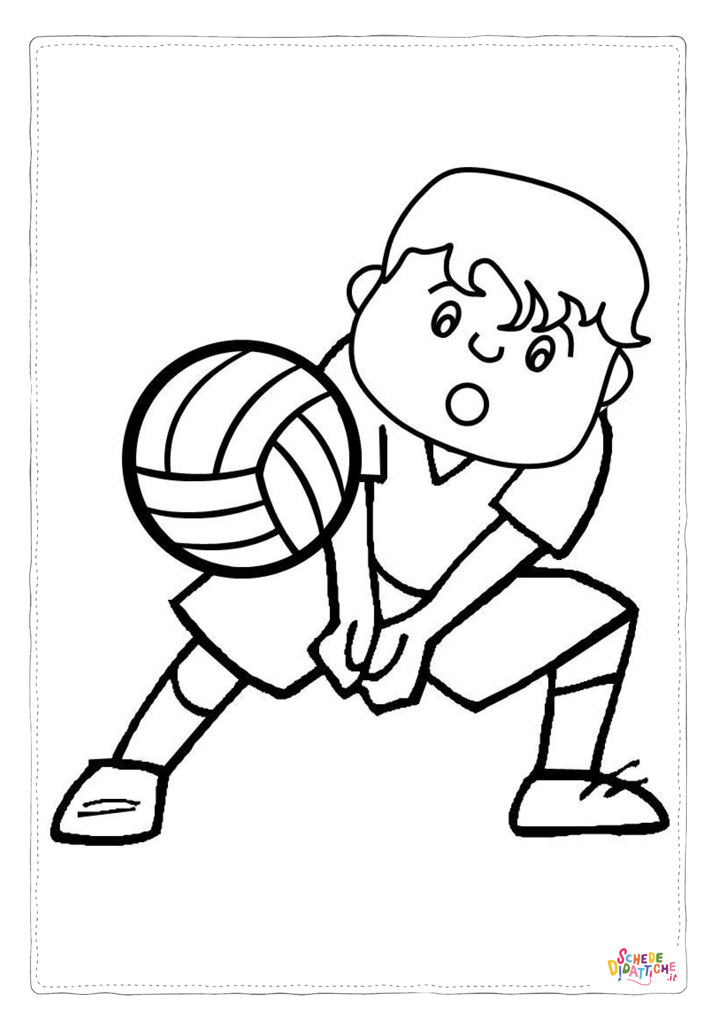 Disegno "Disegno di pallavolo da stampare e colorare 5" Disegno di pallavolo da stampare e colorare 5