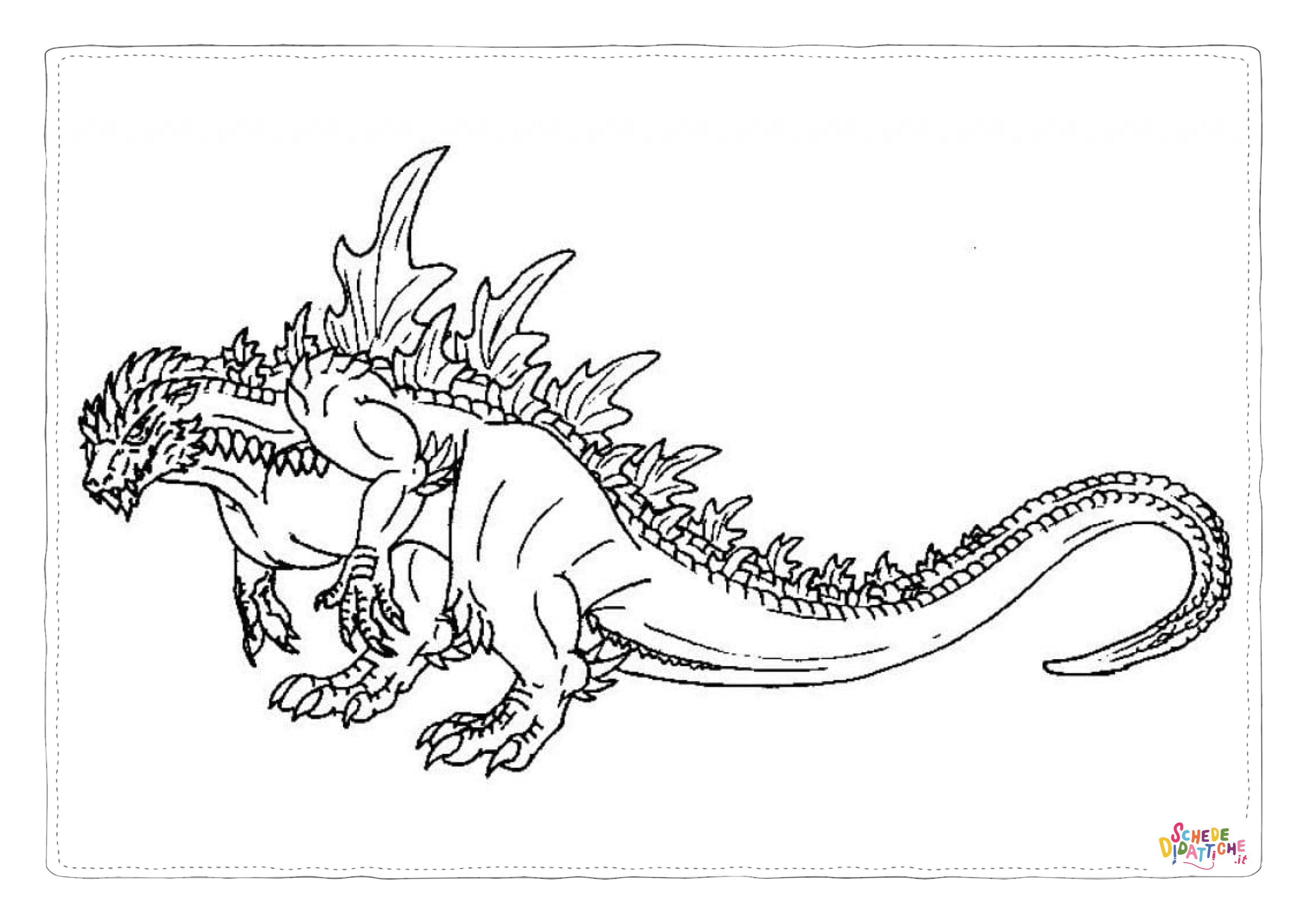 Disegno di Godzilla da stampare e colorare 3