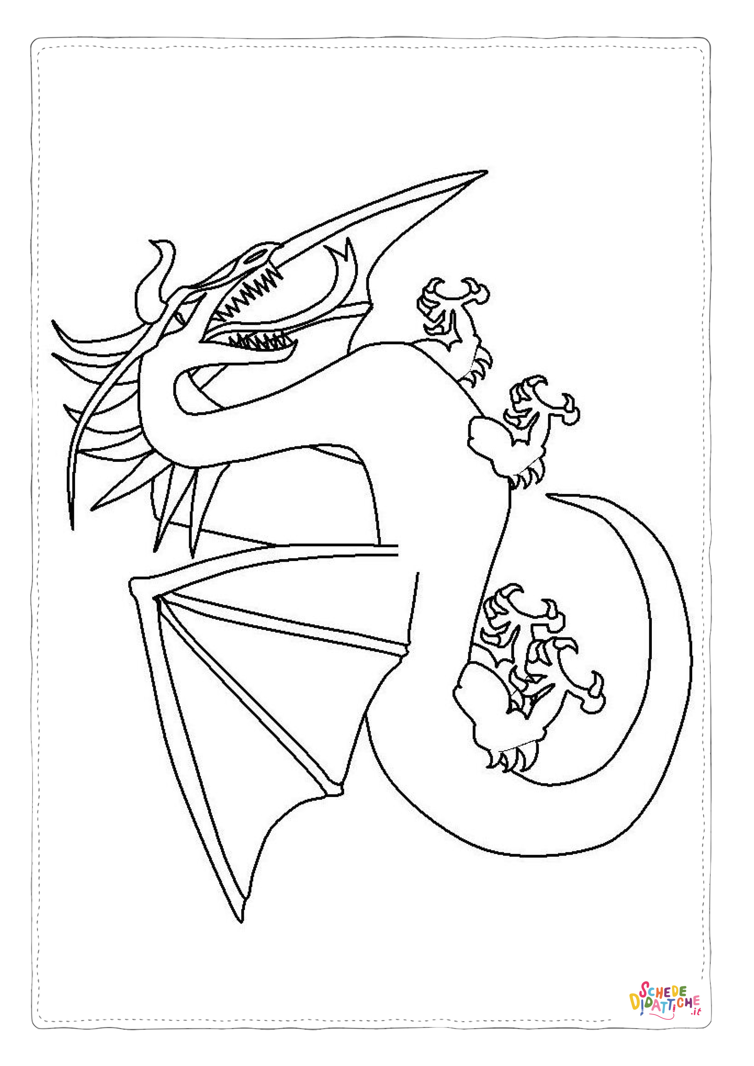 Disegno "Disegno di dragone da stampare e colorare 65" Disegno di dragone da stampare e colorare 65