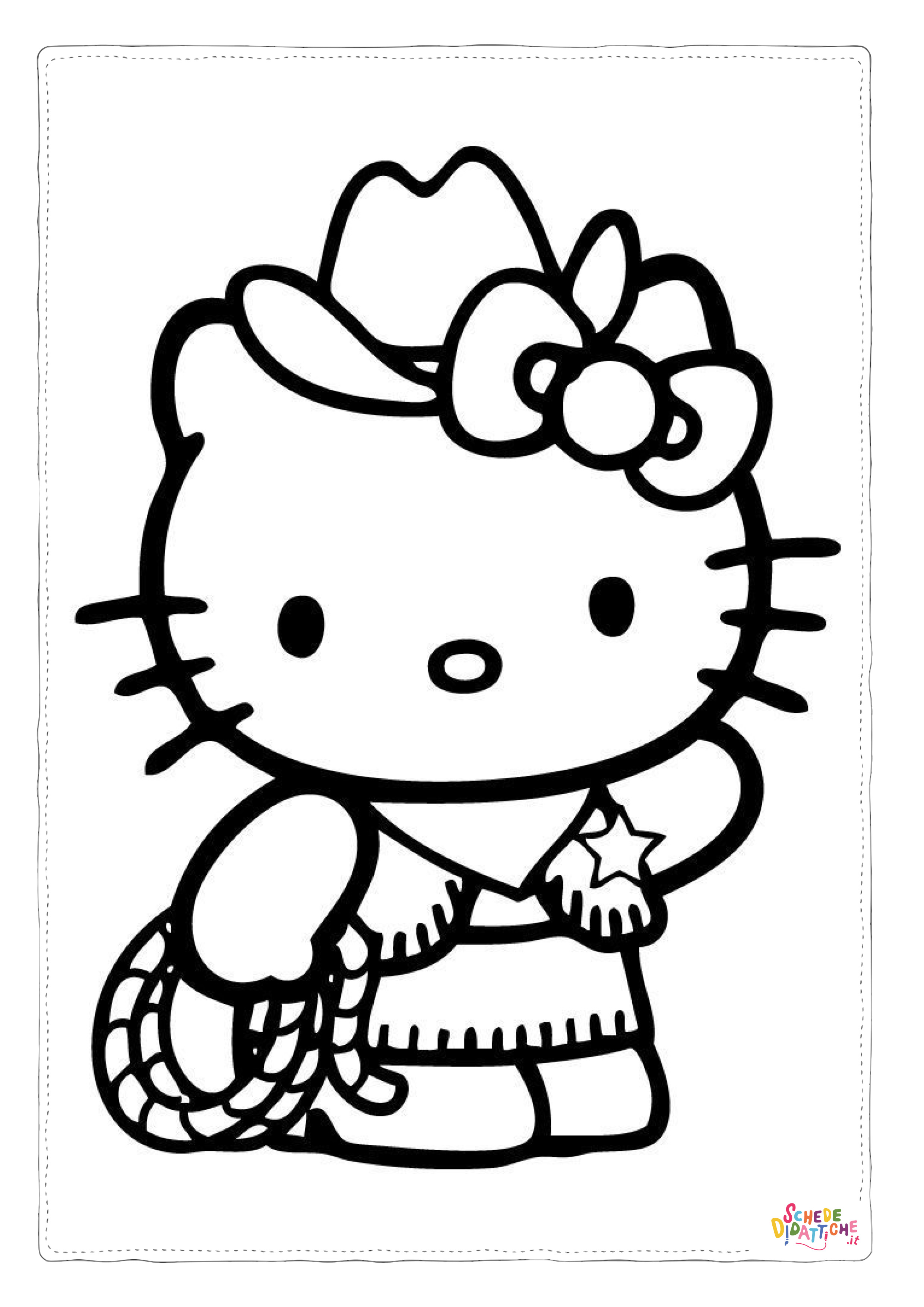 Disegno "Disegno di Hello Kitty da stampare e colorare 246" Disegno di Hello Kitty da stampare e colorare 246