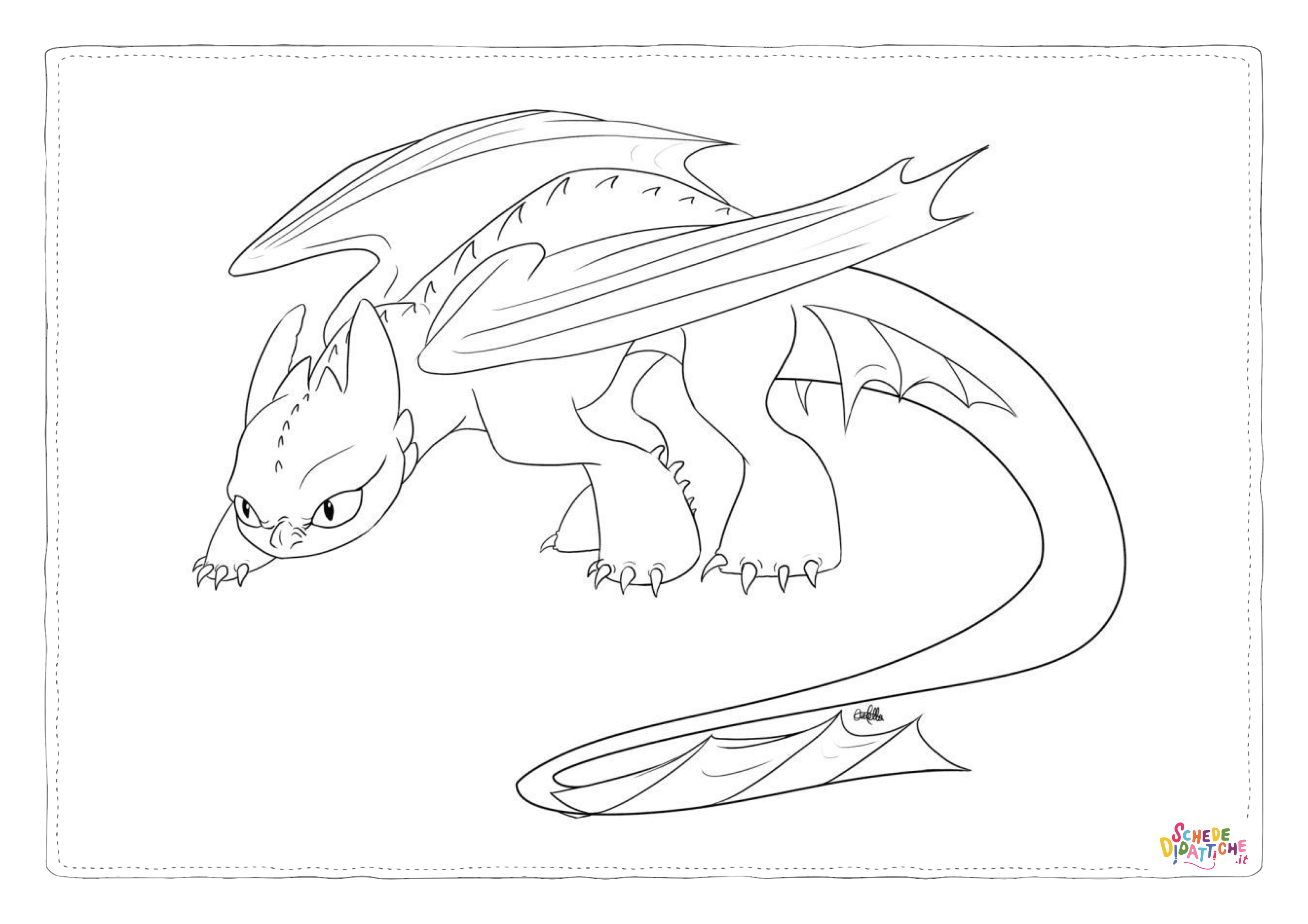 Disegno "Disegno di Dragon Trainer da stampare e colorare 10" Disegno di Dragon Trainer da stampare e colorare 10