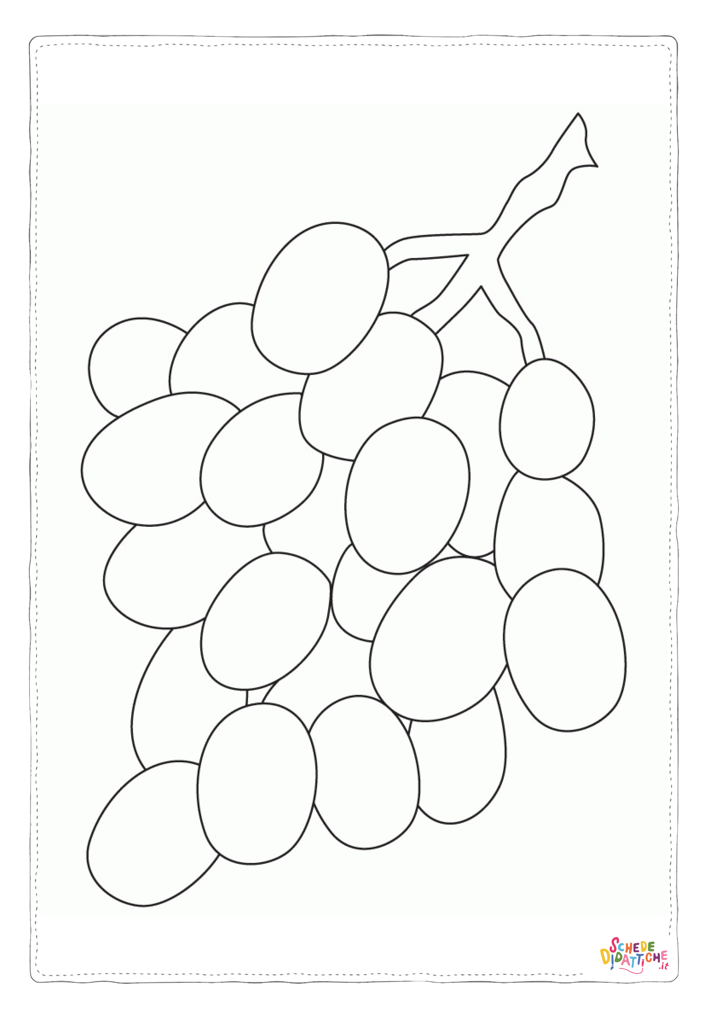 Disegno "Disegno di uva da stampare e colorare 2" Disegno di uva da stampare e colorare 2