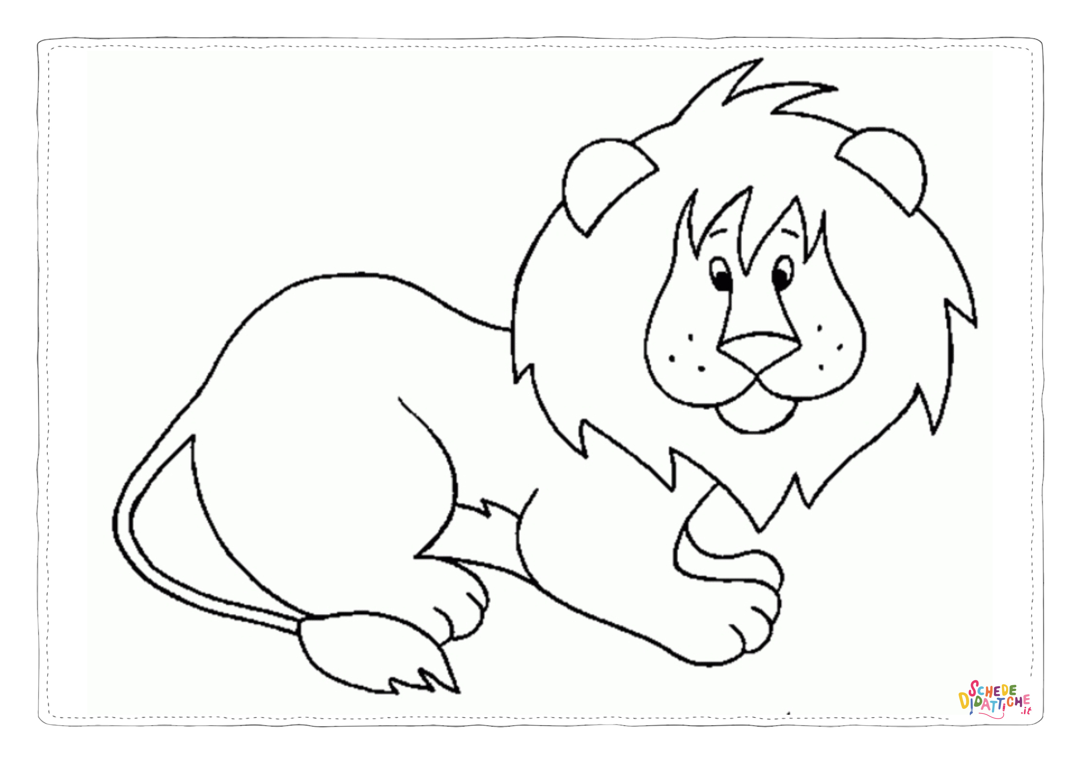 Disegno "Disegno di leone da stampare e colorare 44" Disegno di leone da stampare e colorare 44