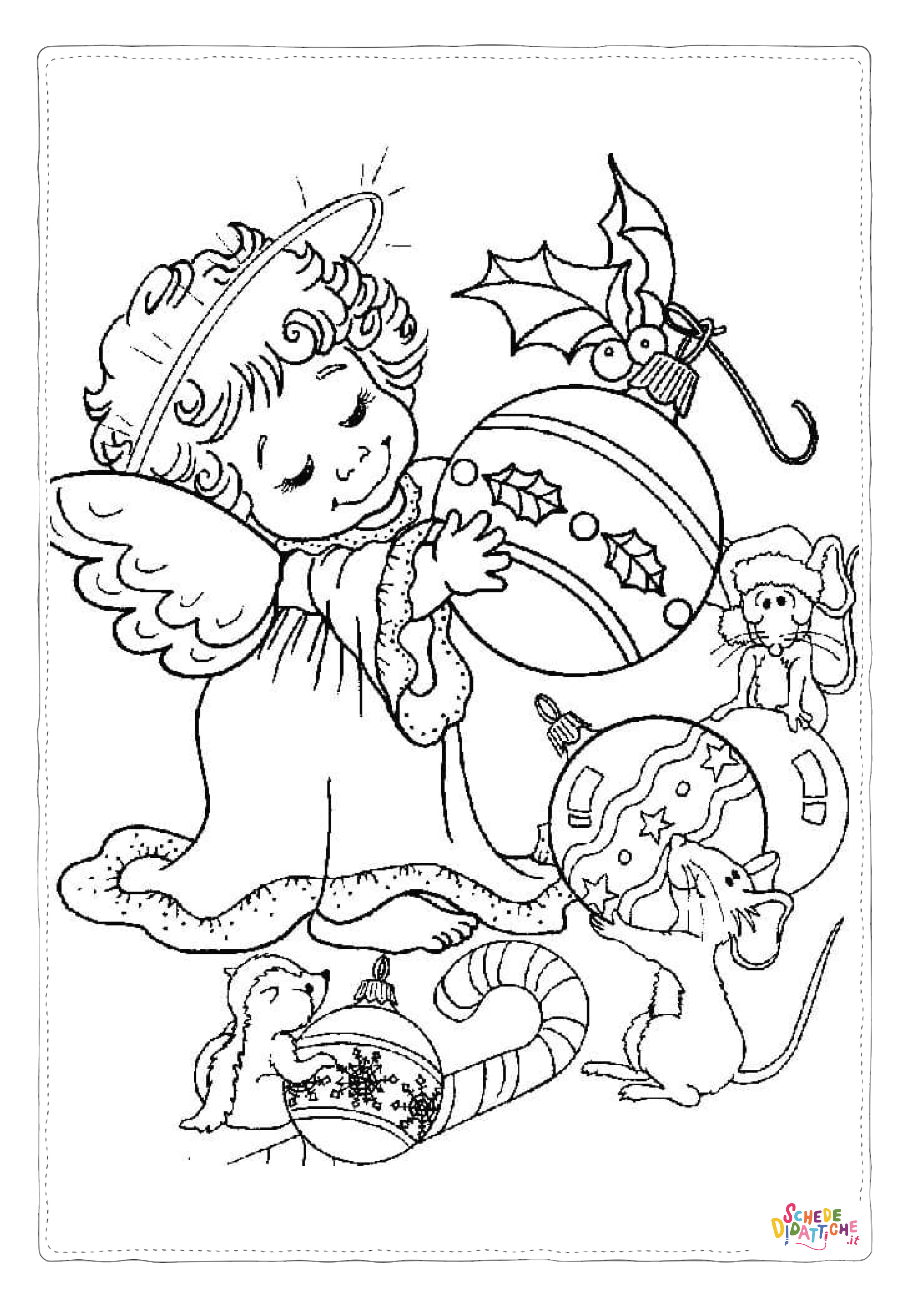 Disegno di angelo da stampare e colorare 30