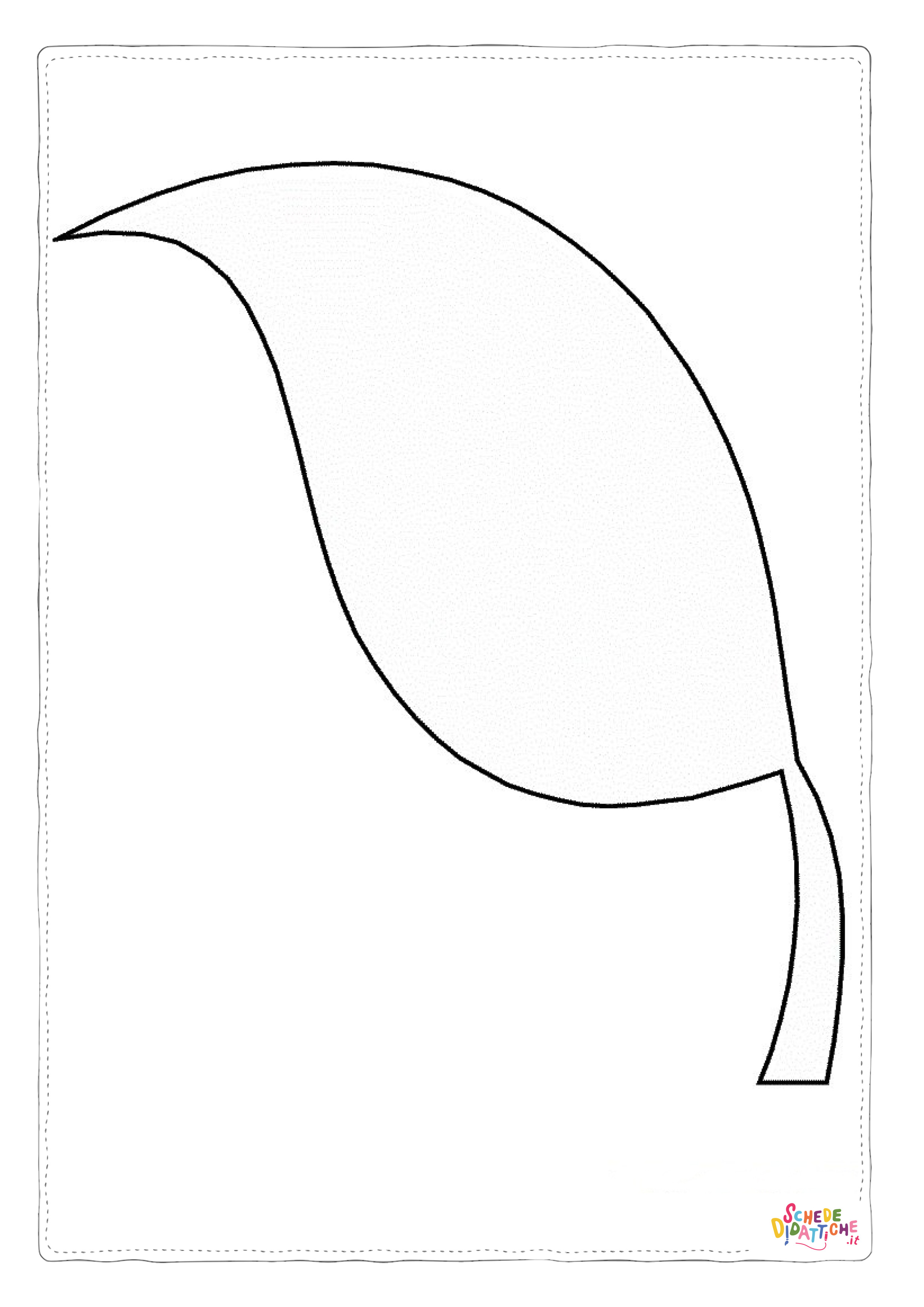 Disegno "Disegno di foglia da stampare e colorare 5" Disegno di foglia da stampare e colorare 5