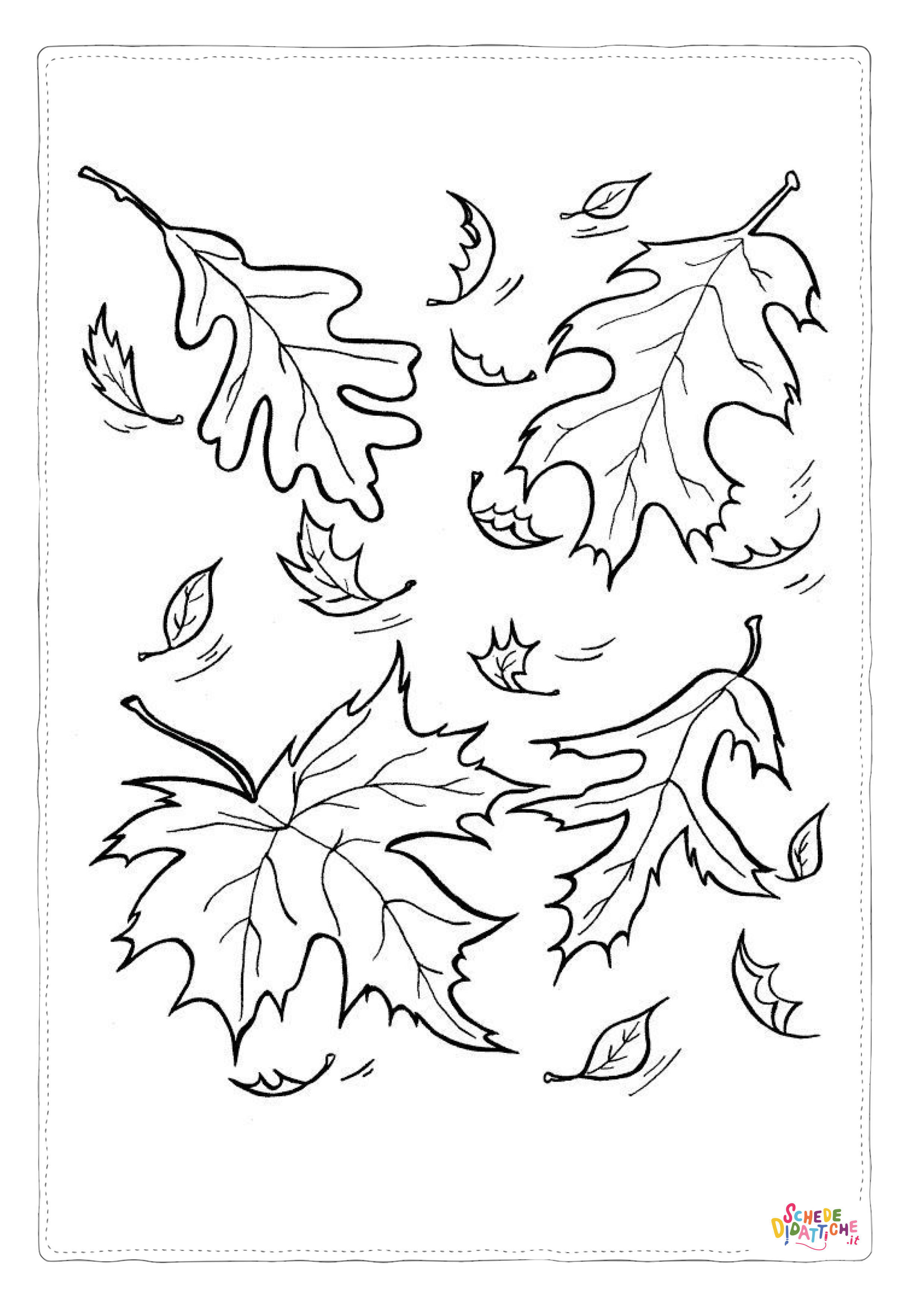 Disegno "Disegno di foglia da stampare e colorare 40" Disegno di foglia da stampare e colorare 40
