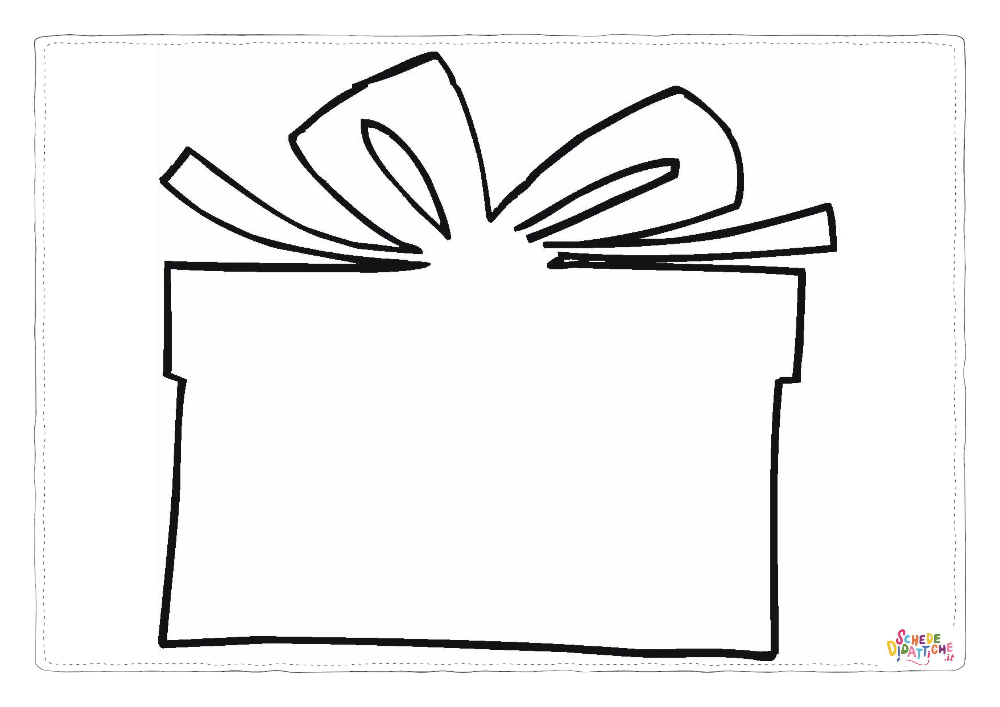 Disegno "Disegno di regalo da stampare e colorare 6" Disegno di regalo da stampare e colorare 6