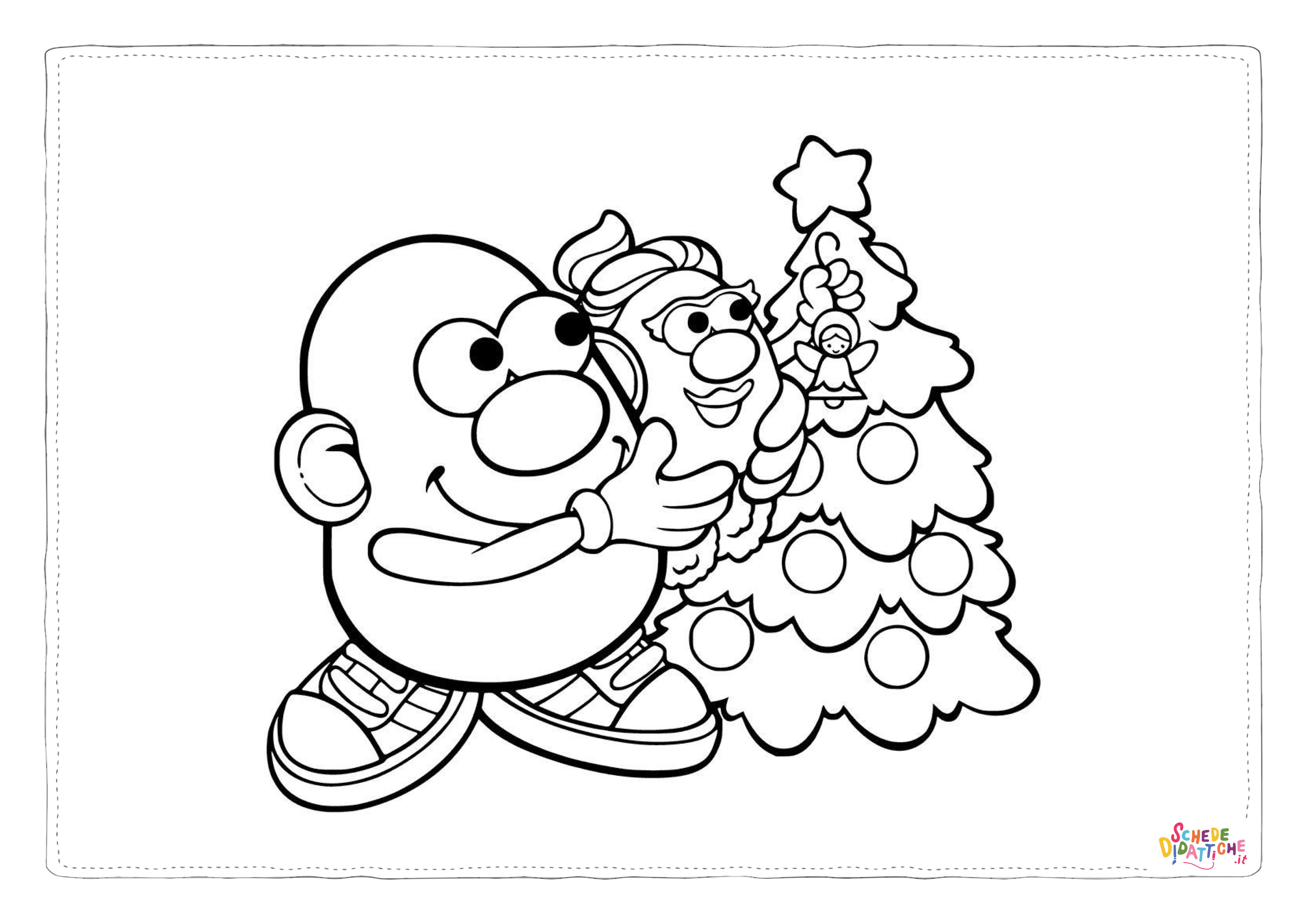 Disegno "Disegno di albero di Natale da stampare e colorare 229" Disegno di albero di Natale da stampare e colorare 229