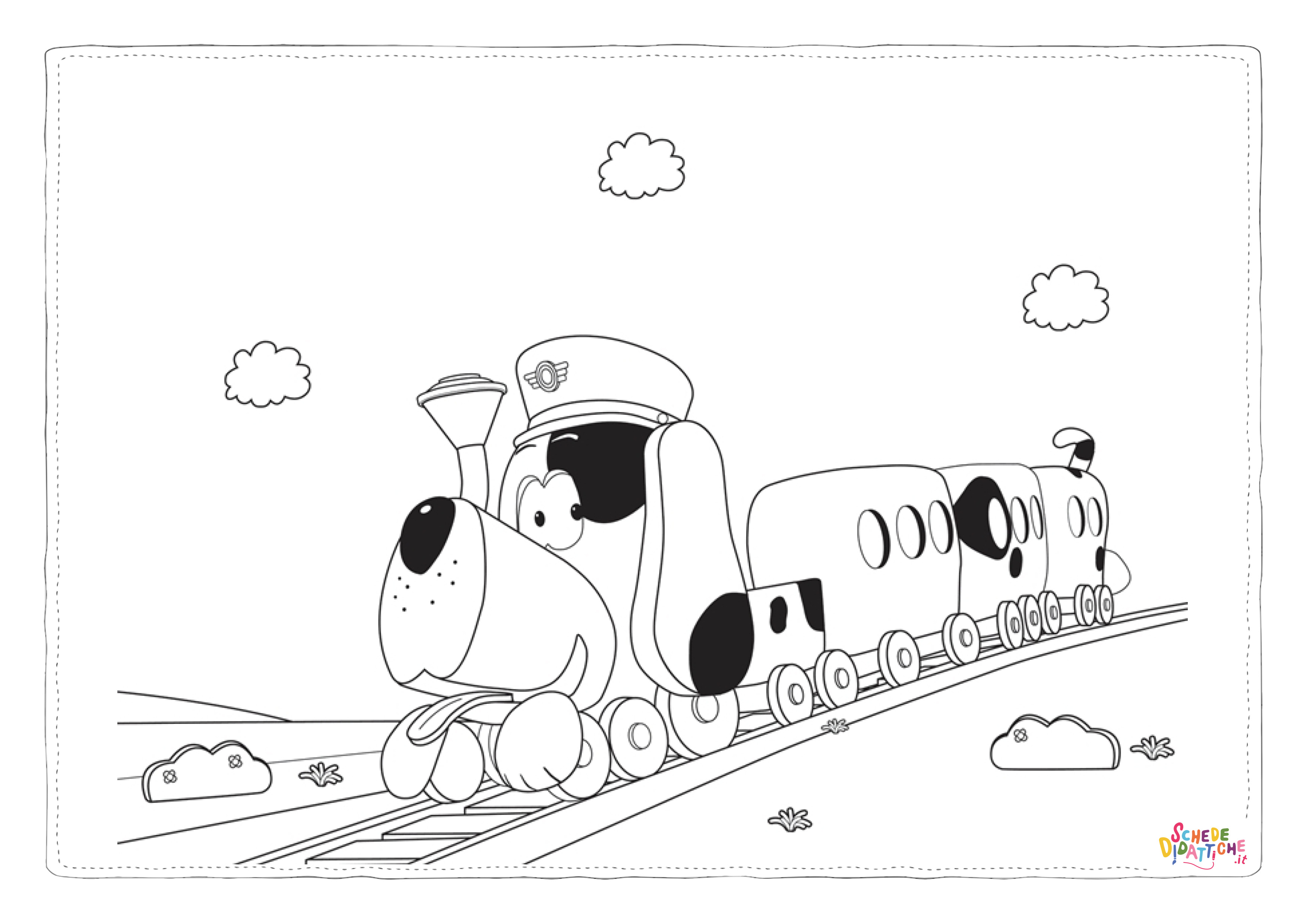 Disegno di treno da stampare e colorare 58