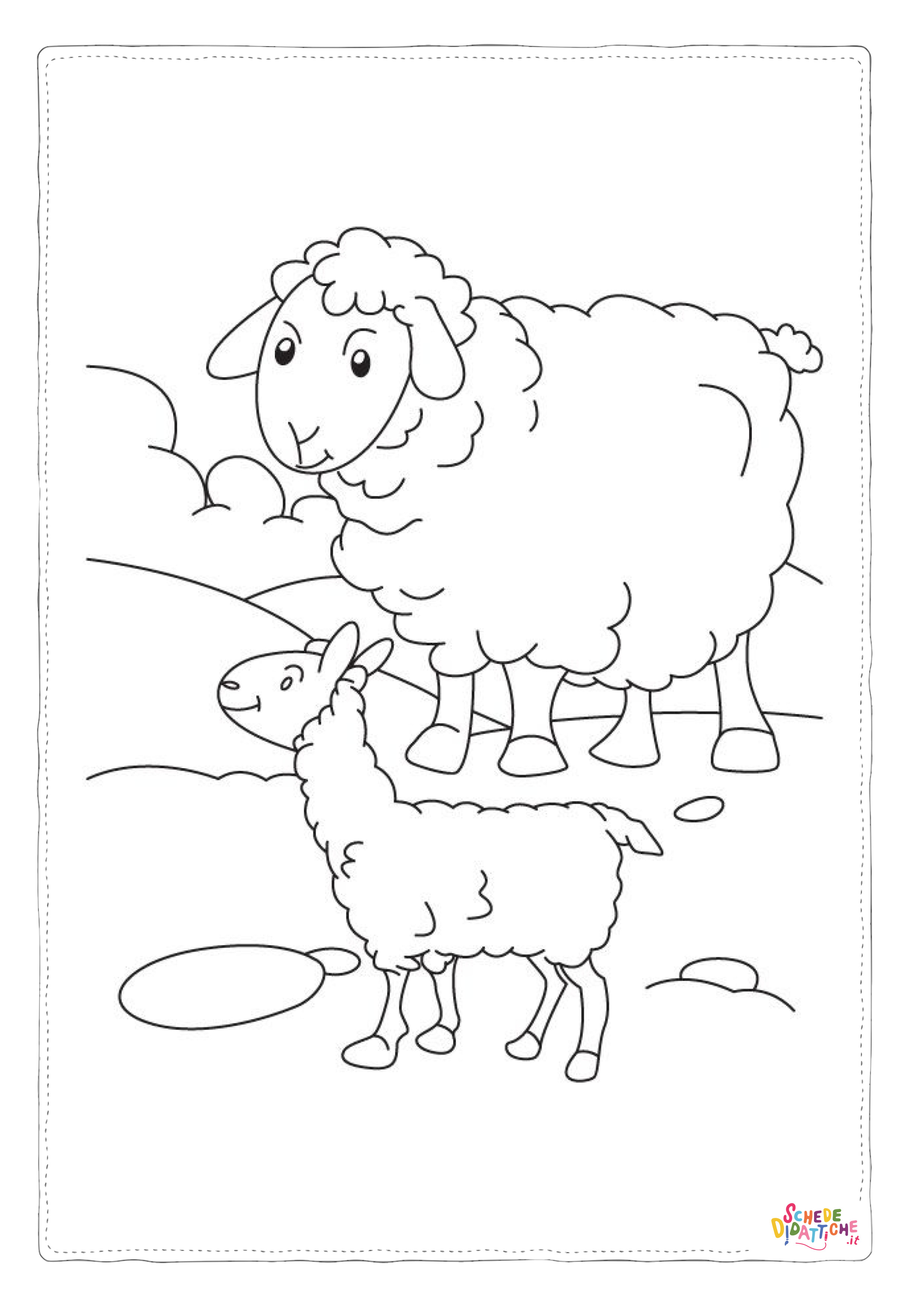 Disegno di pecora da stampare e colorare 15