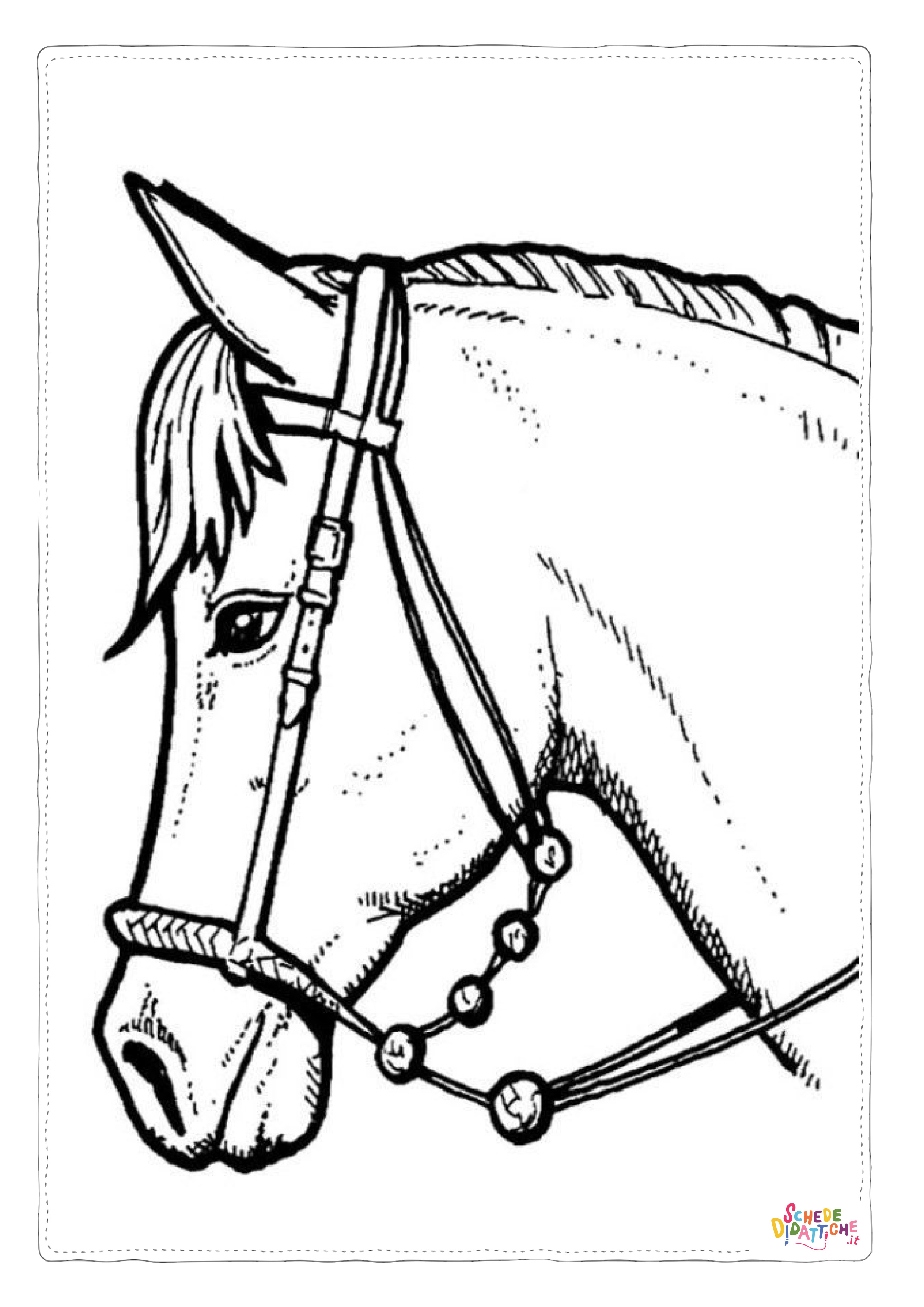 Disegno "Disegno di cavallo da stampare e colorare 241" Disegno di cavallo da stampare e colorare 241
