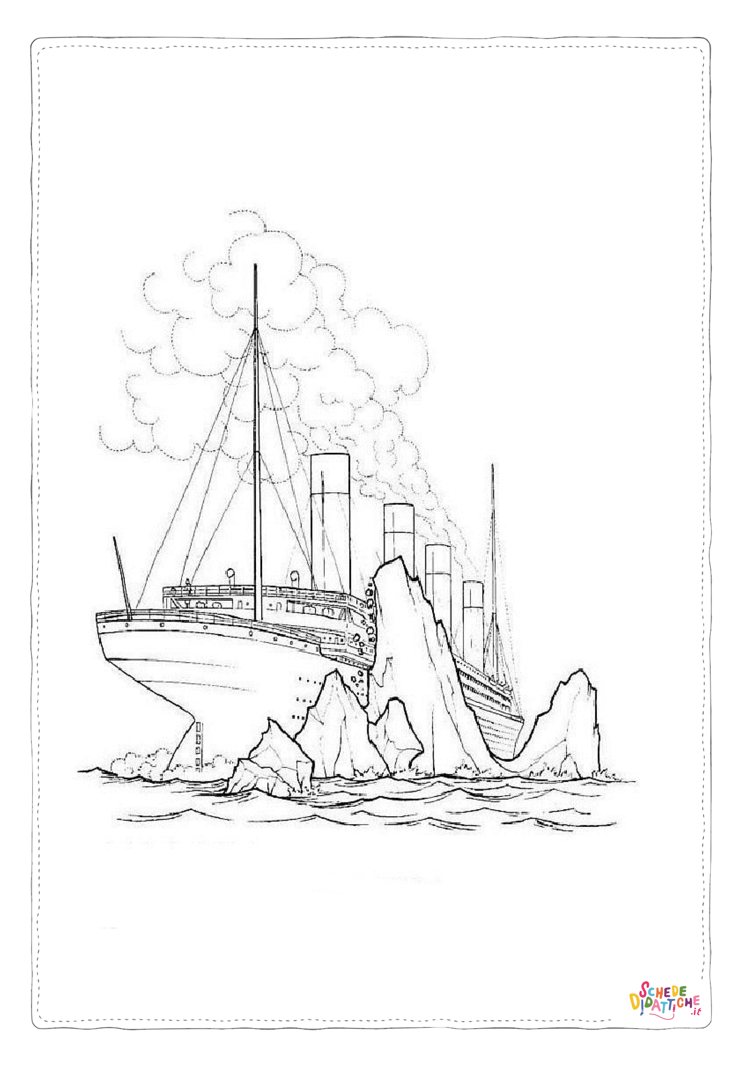 Disegno "Disegno di Titanic da stampare e colorare 6" Disegno di Titanic da stampare e colorare 6