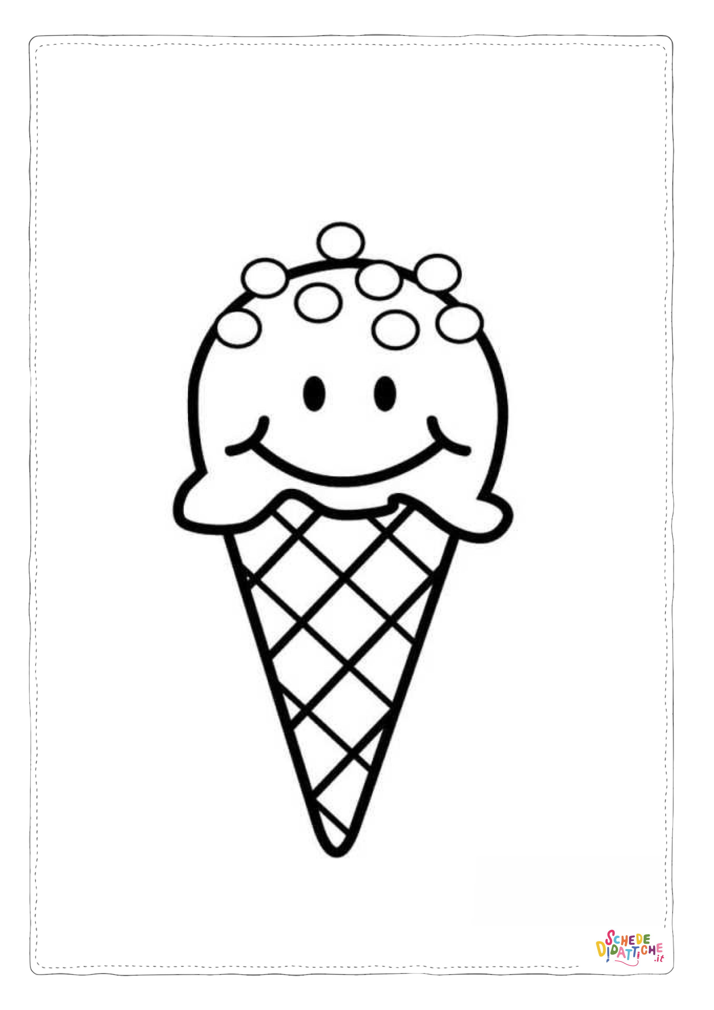 Disegno di gelato da stampare e colorare 15