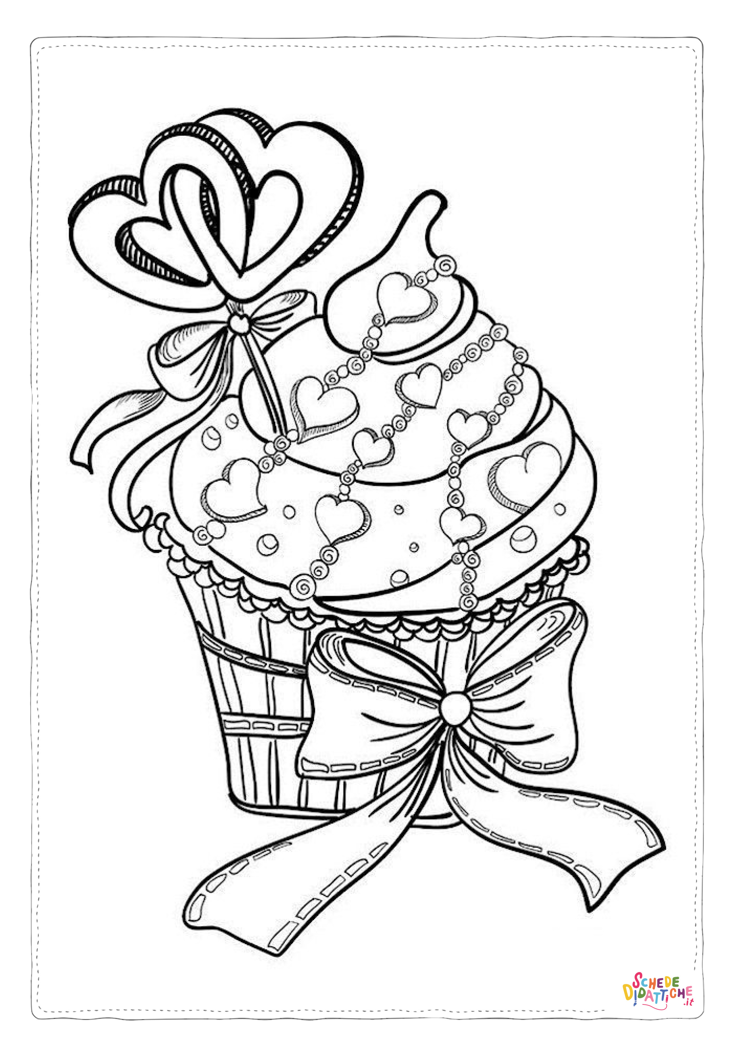 Disegno "Disegno di dolce da stampare e colorare 83" Disegno di dolce da stampare e colorare 83