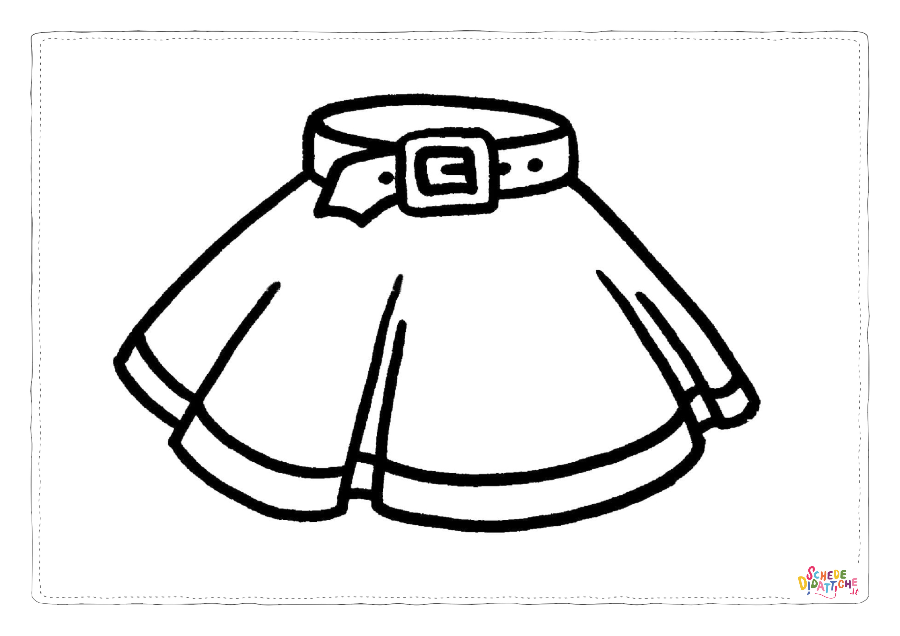 Disegno di gonna da stampare e colorare 3