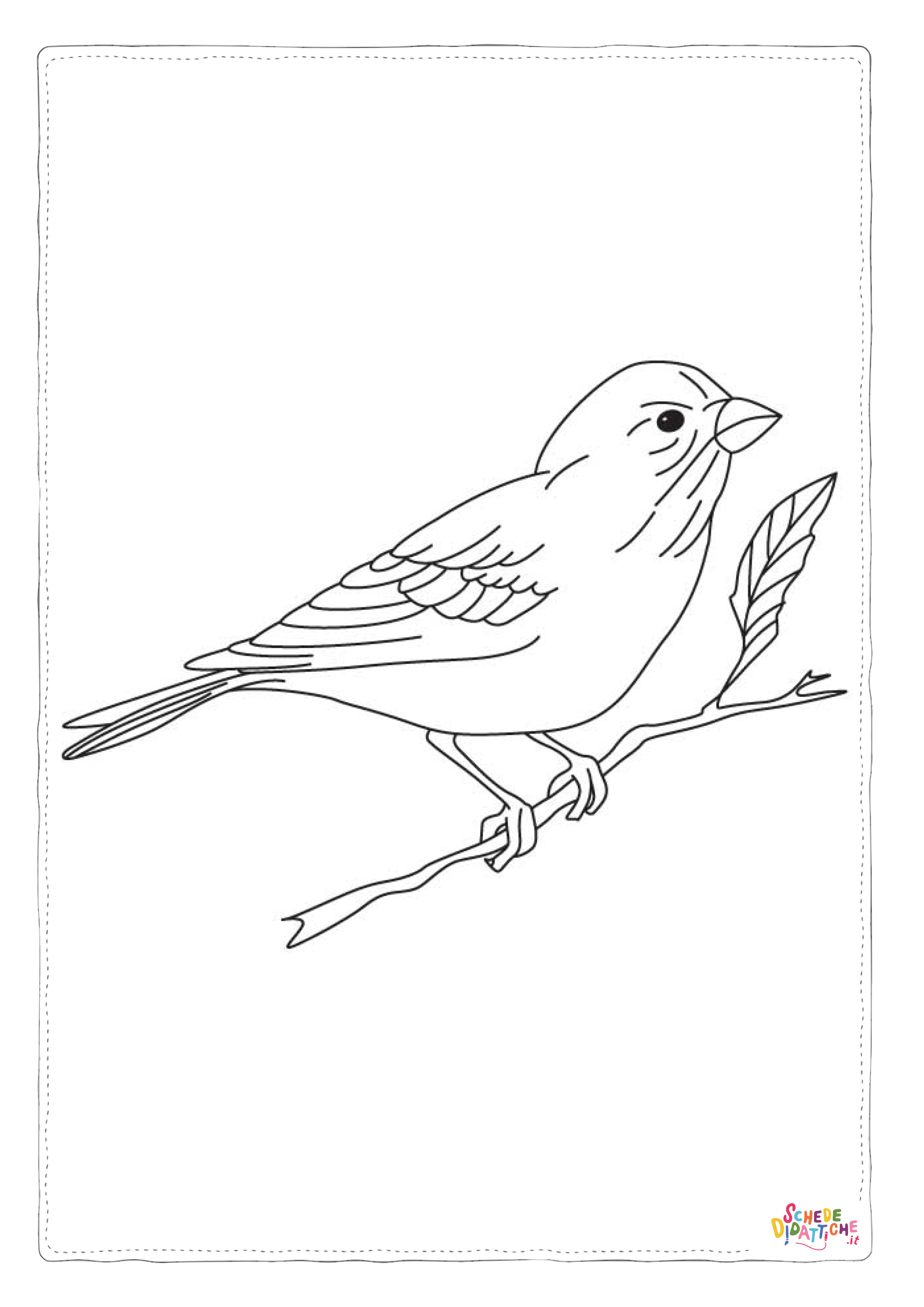 Disegno "Disegno di uccello da stampare e colorare 121" Disegno di uccello da stampare e colorare 121