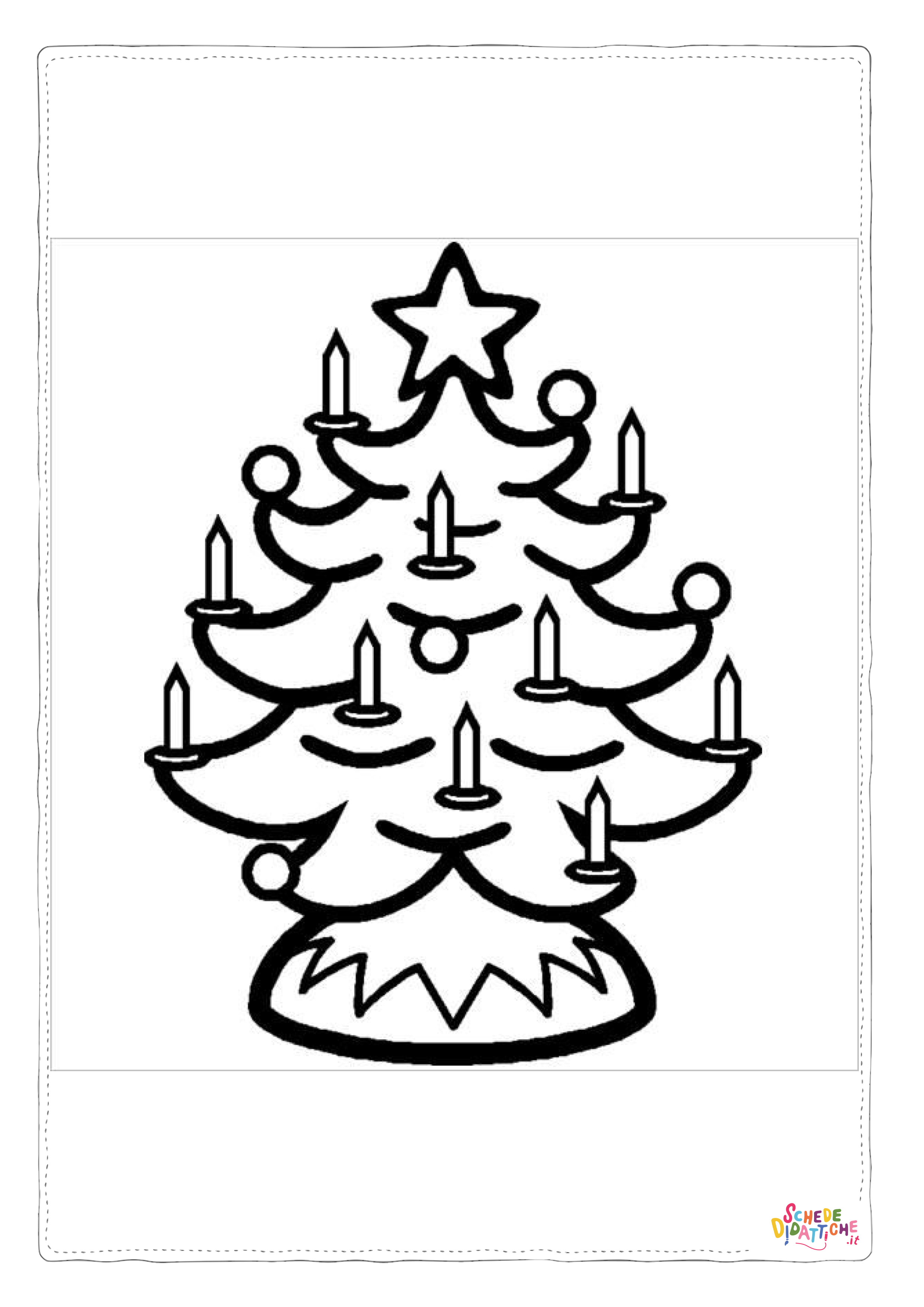 Disegno "Disegno di albero di Natale da stampare e colorare 59" Disegno di albero di Natale da stampare e colorare 59