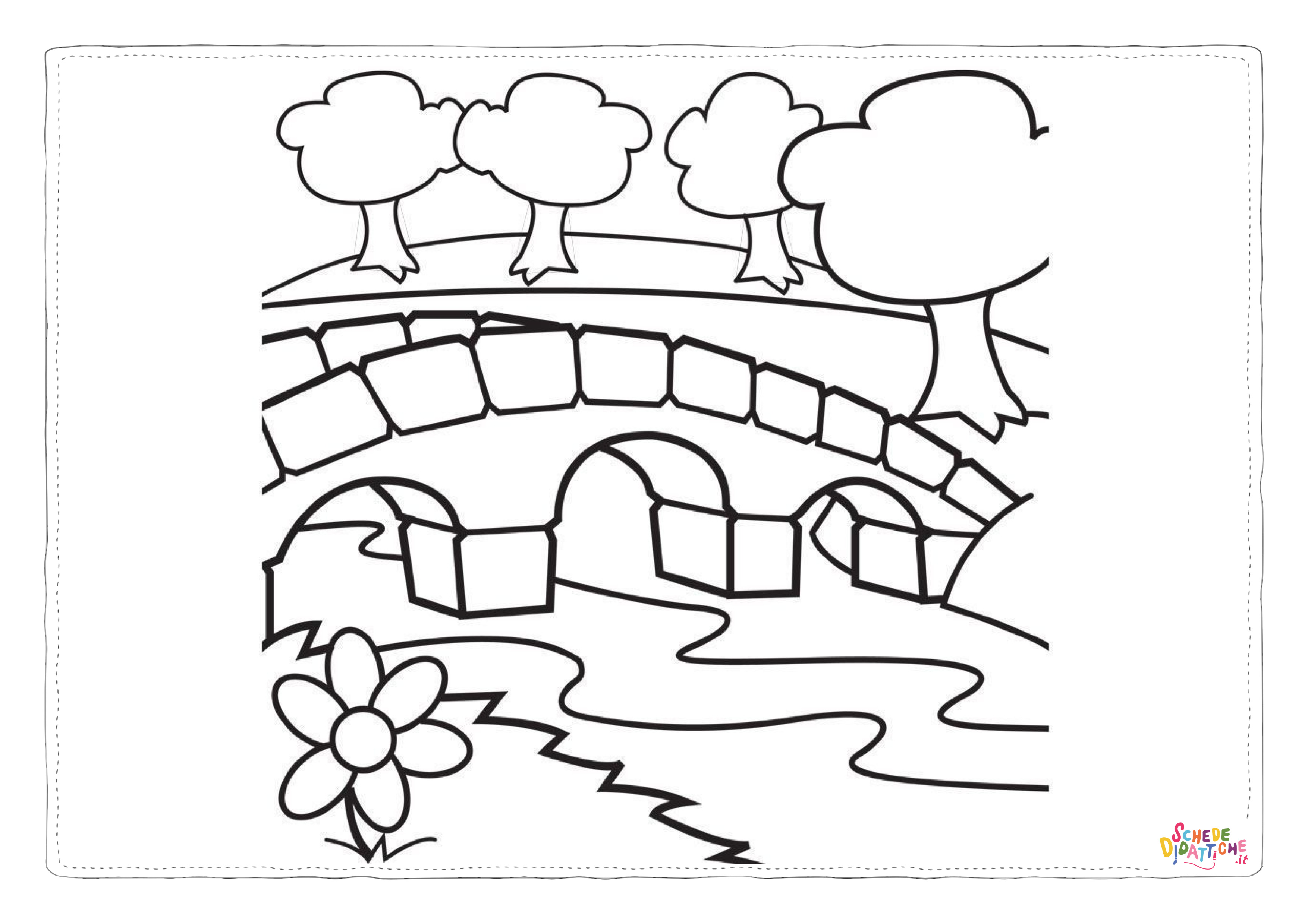 Disegno "Disegno di paesaggio da stampare e colorare 8" Disegno di paesaggio da stampare e colorare 8