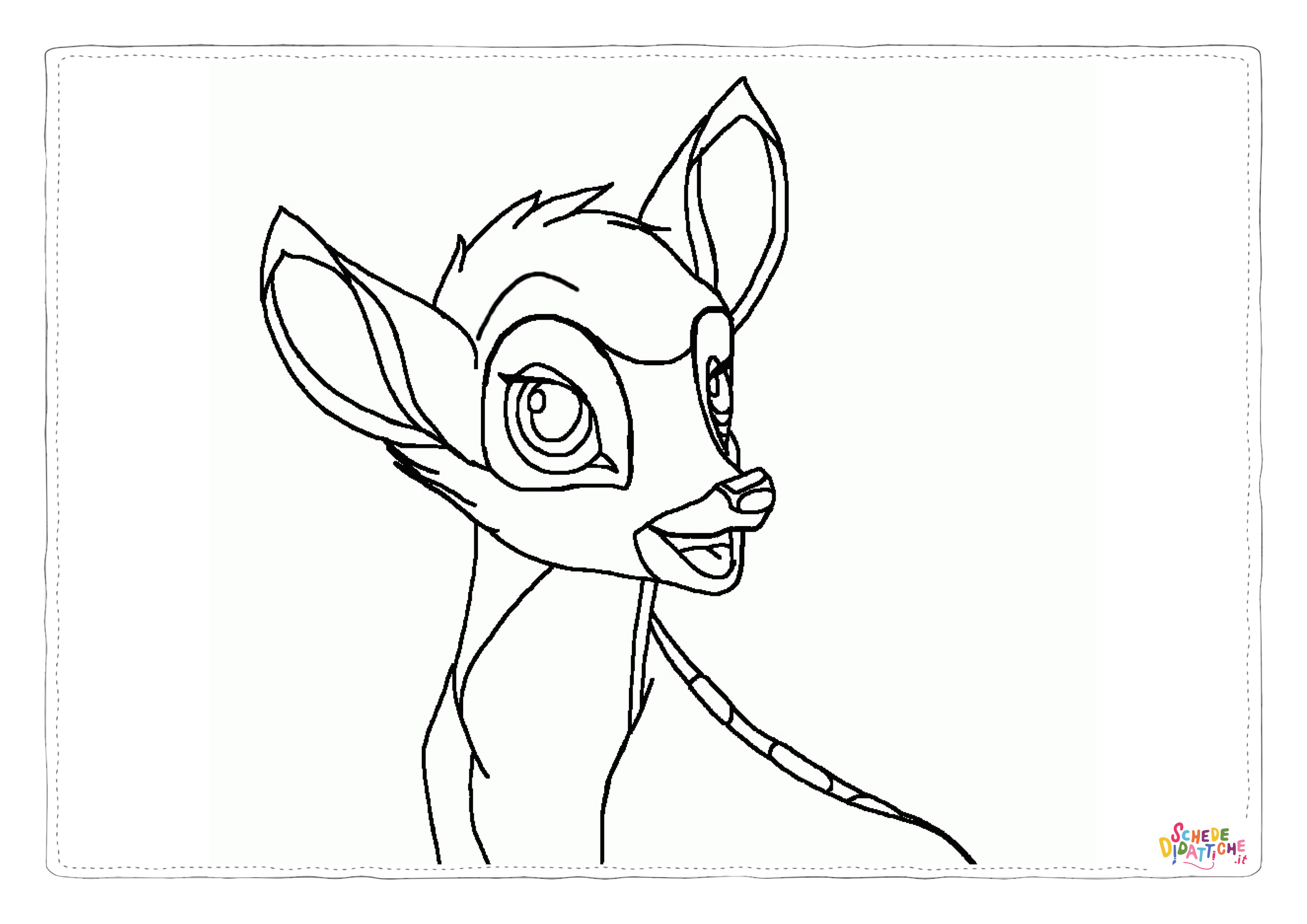 Disegno "Disegno di Bambi da stampare e colorare 3" Disegno di Bambi da stampare e colorare 3