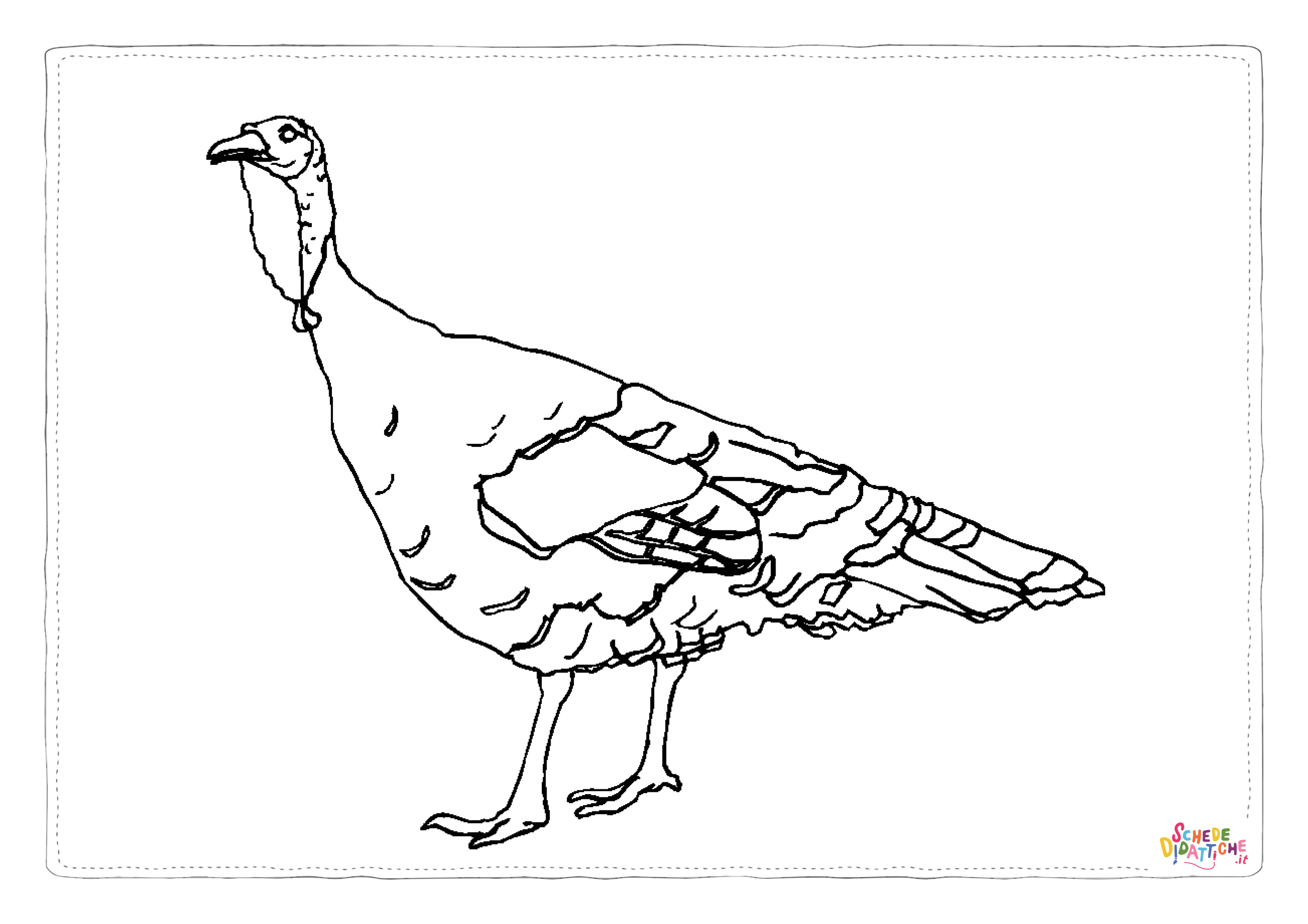 Disegno di tacchino da stampare e colorare 56