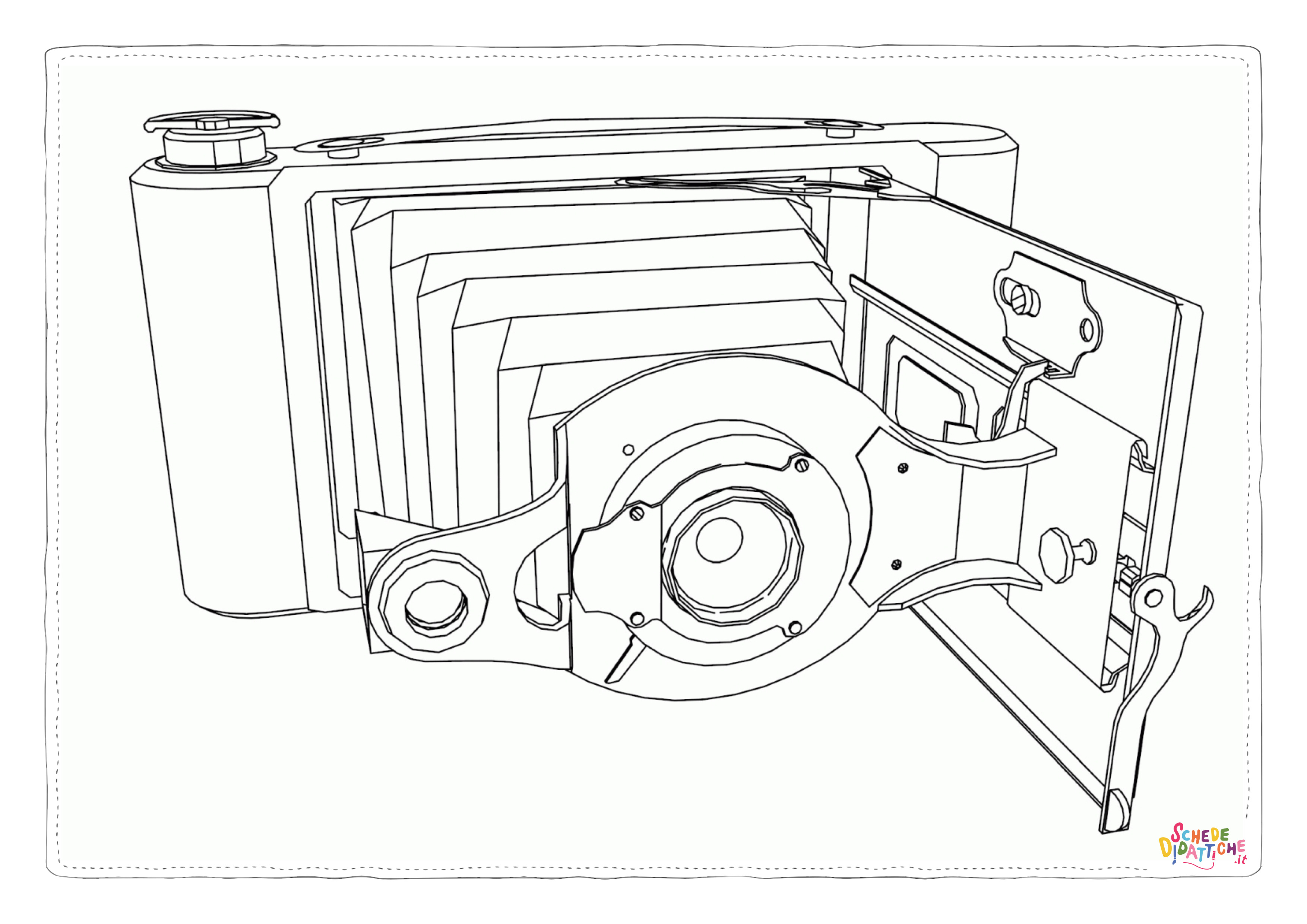 Disegno "Disegno di fotocamera da stampare e colorare 9" Disegno di fotocamera da stampare e colorare 9