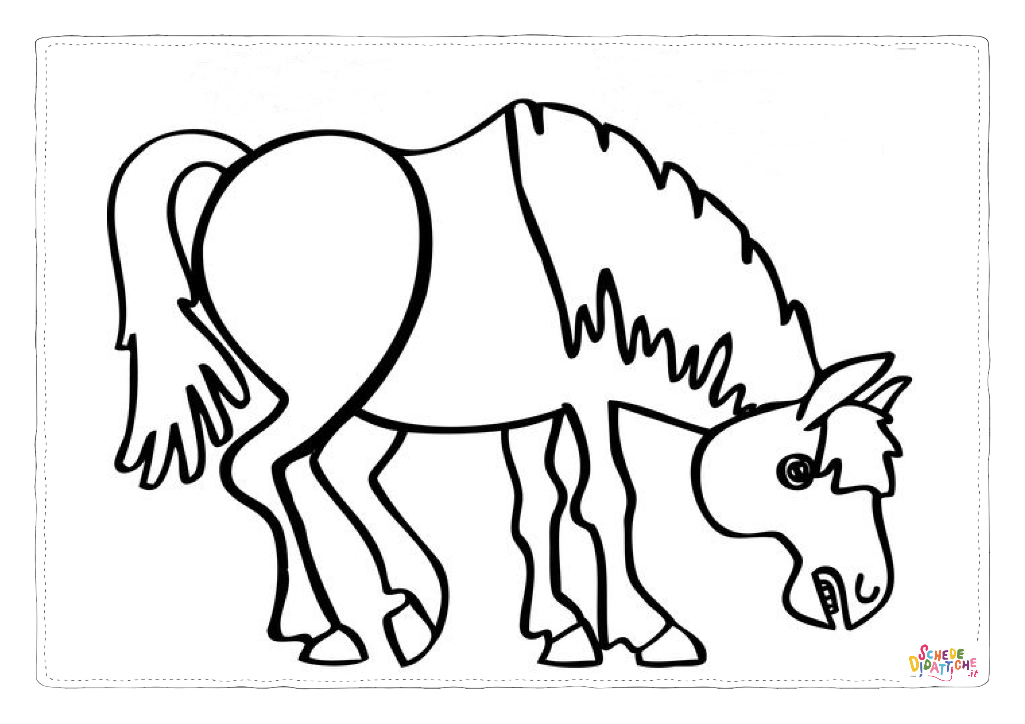 Disegno "Disegno di cavallo da stampare e colorare 184" Disegno di cavallo da stampare e colorare 184