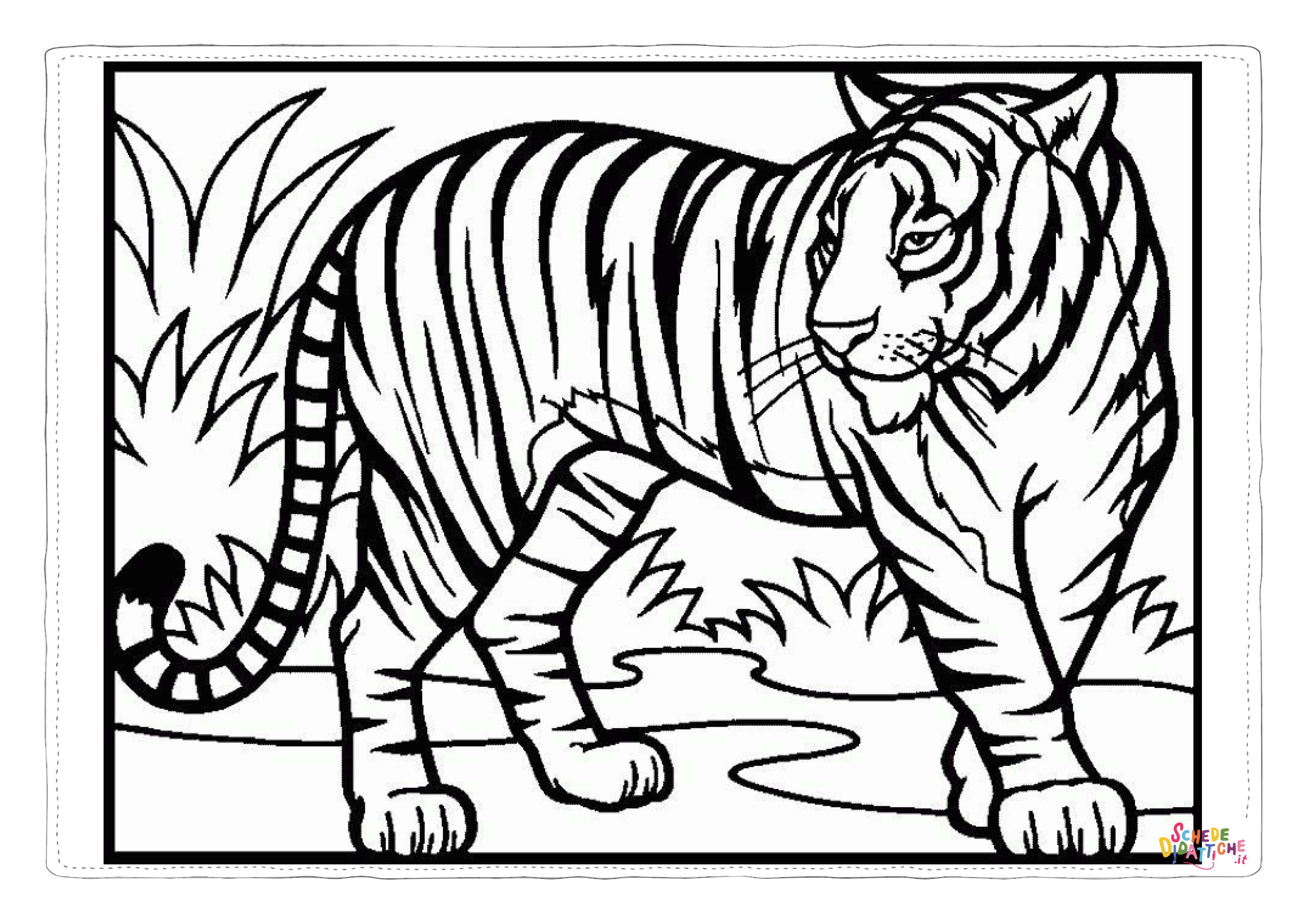 Disegno "Disegno di tigre da stampare e colorare 53" Disegno di tigre da stampare e colorare 53