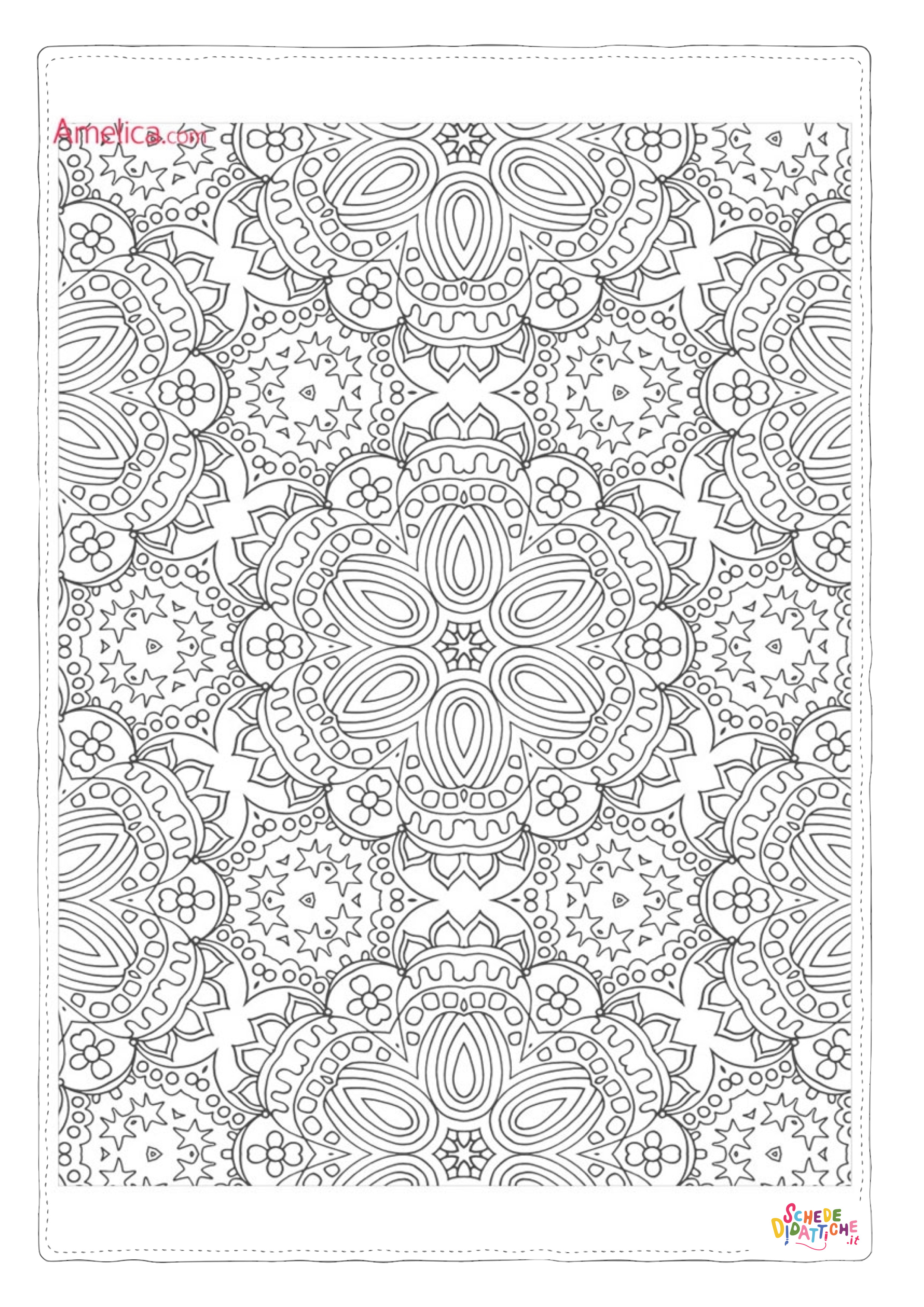 Disegno "Disegno di mandala da stampare e colorare 1063" Disegno di mandala da stampare e colorare 1063