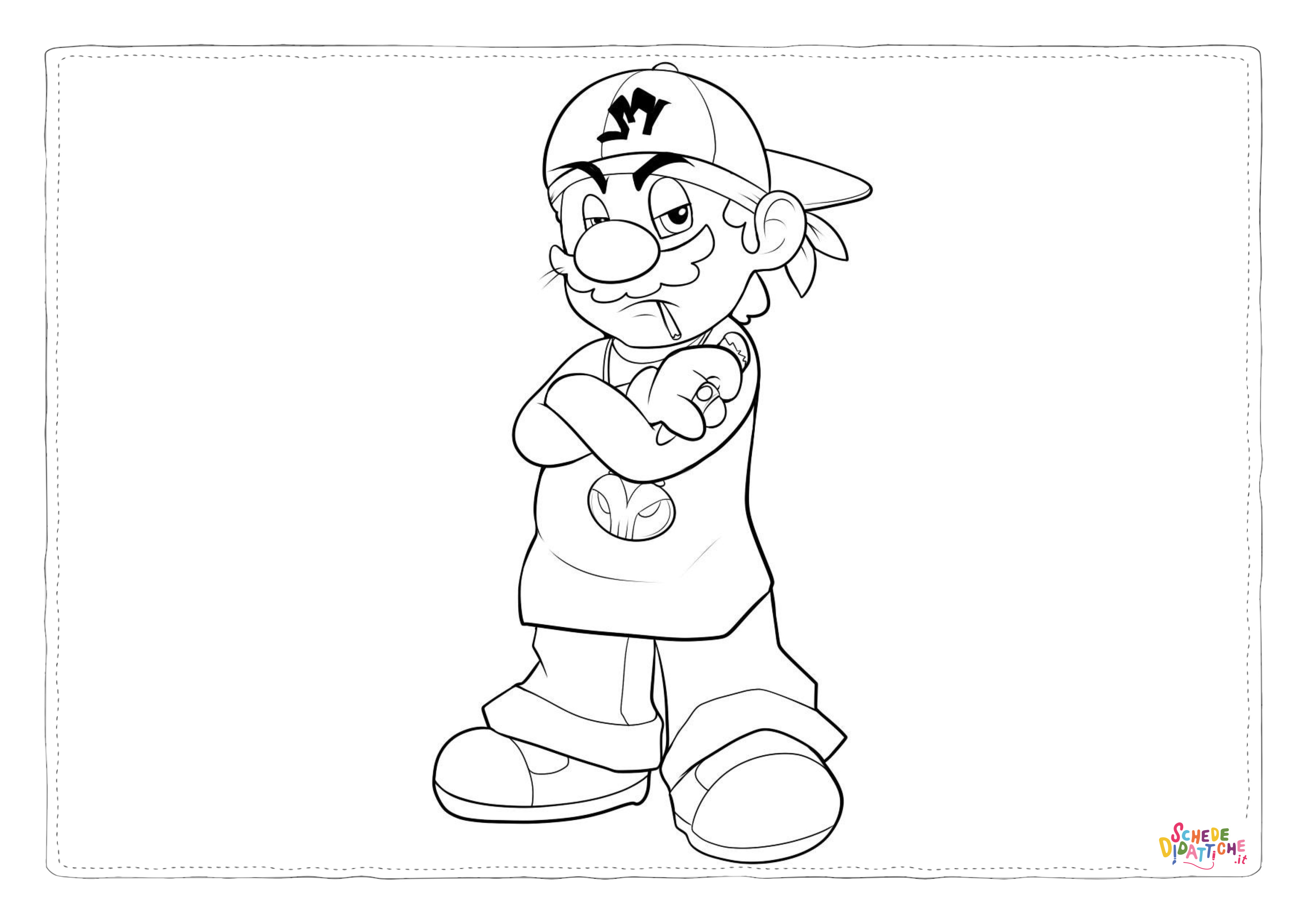 Disegno "Disegno di Super Mario da stampare e colorare 103" Disegno di Super Mario da stampare e colorare 103