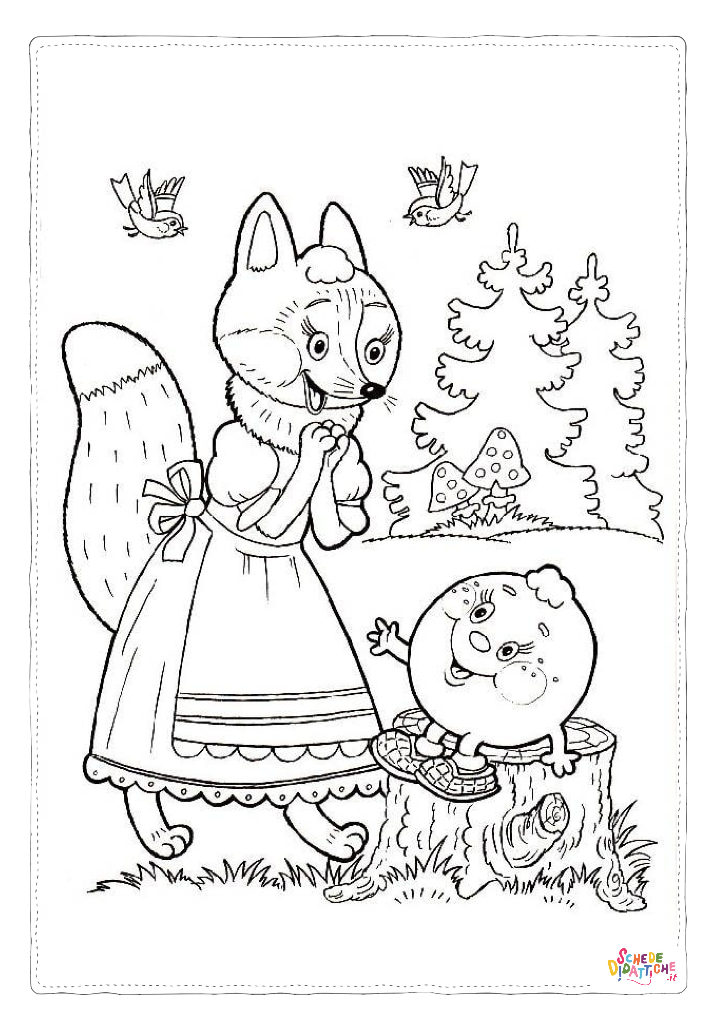 Disegno "Disegno di volpe da stampare e colorare 83" Disegno di volpe da stampare e colorare 83