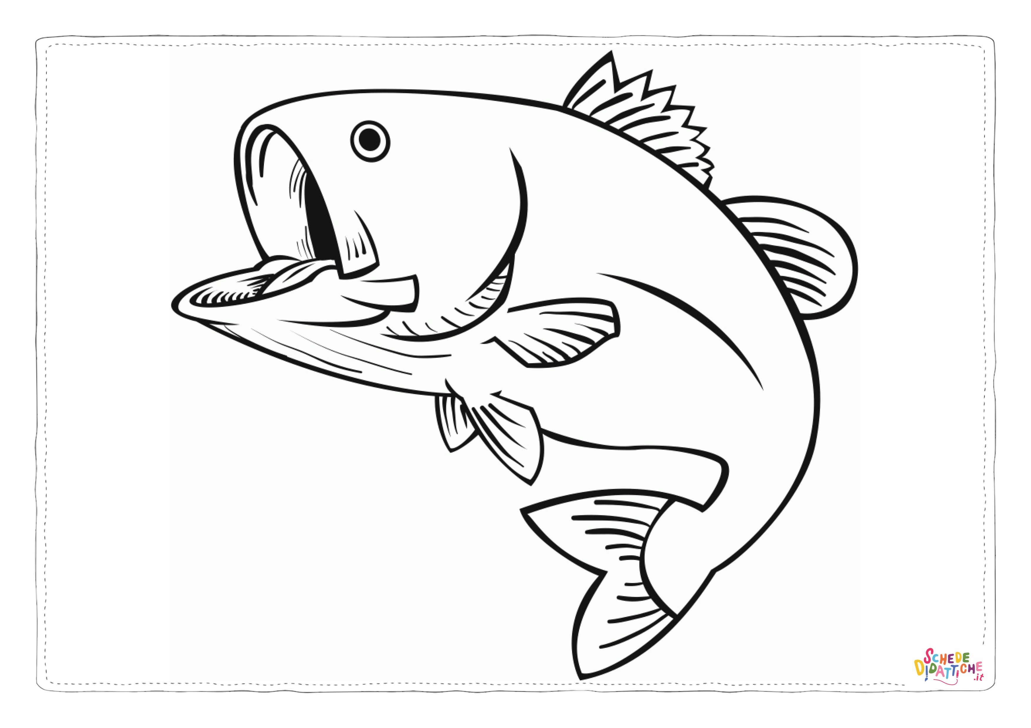 Disegno "Disegno di pesce da stampare e colorare 18" Disegno di pesce da stampare e colorare 18
