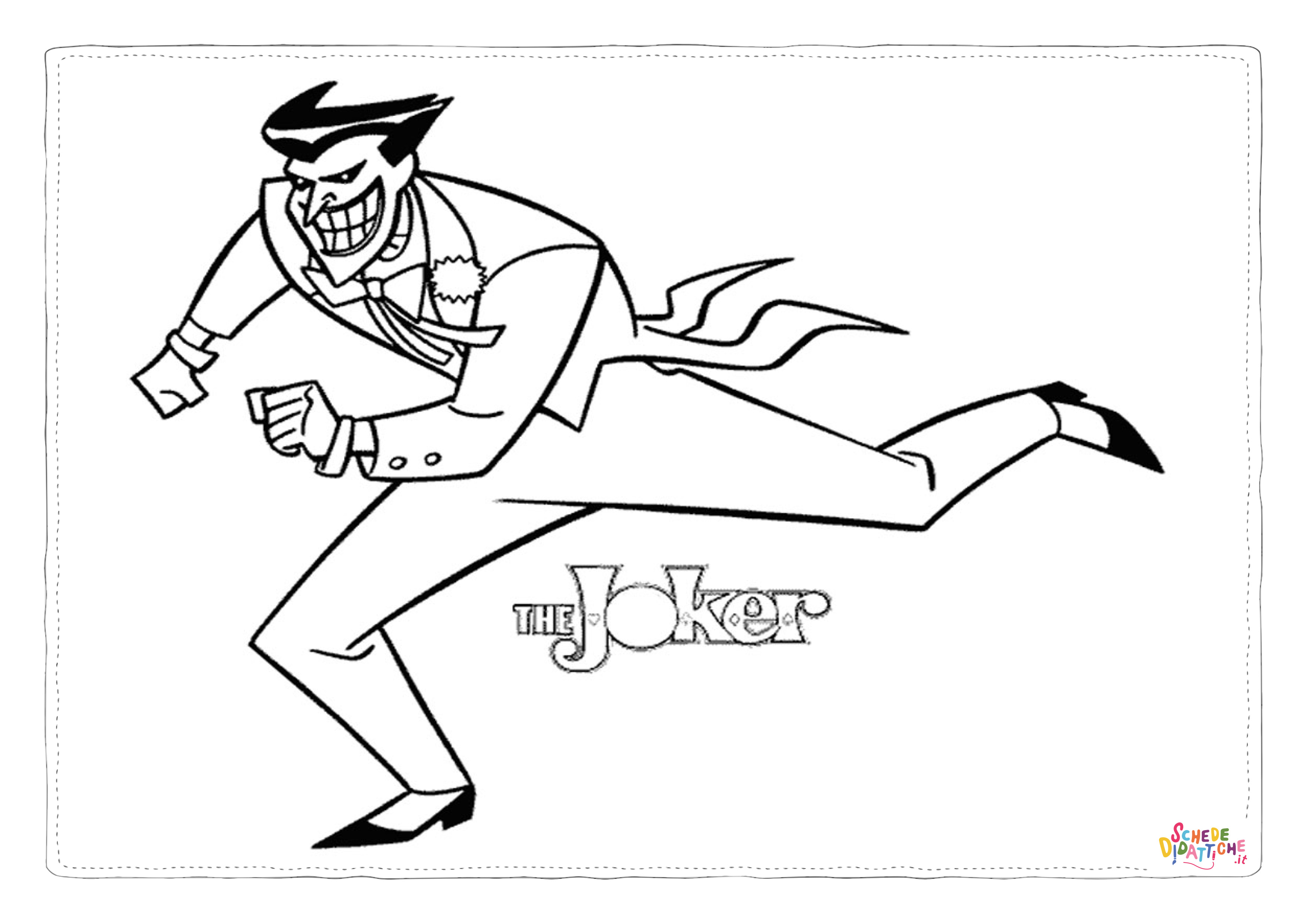 Disegno "Disegno di Joker da stampare e colorare 2" Disegno di Joker da stampare e colorare 2