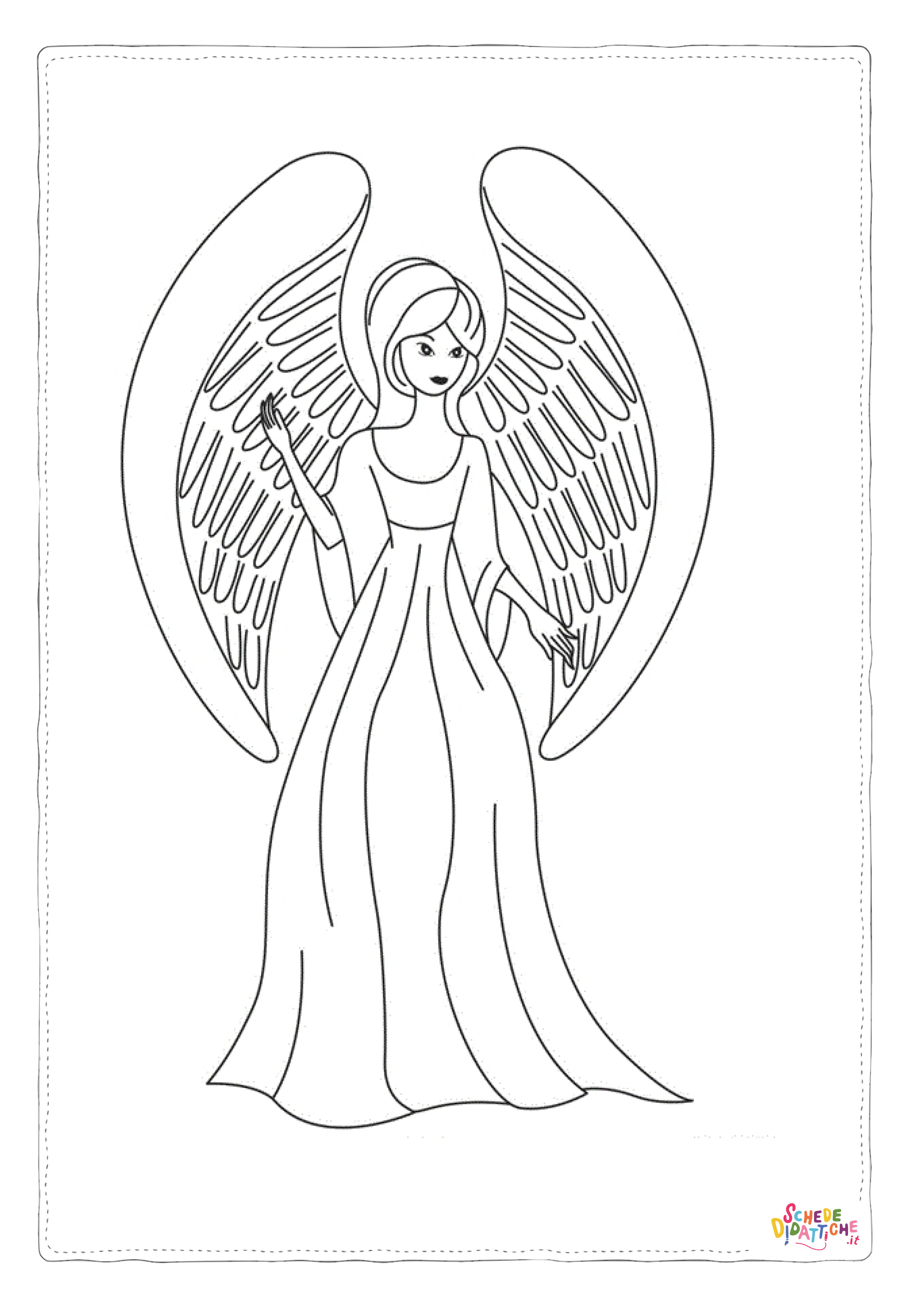 Disegno di angelo da stampare e colorare 18