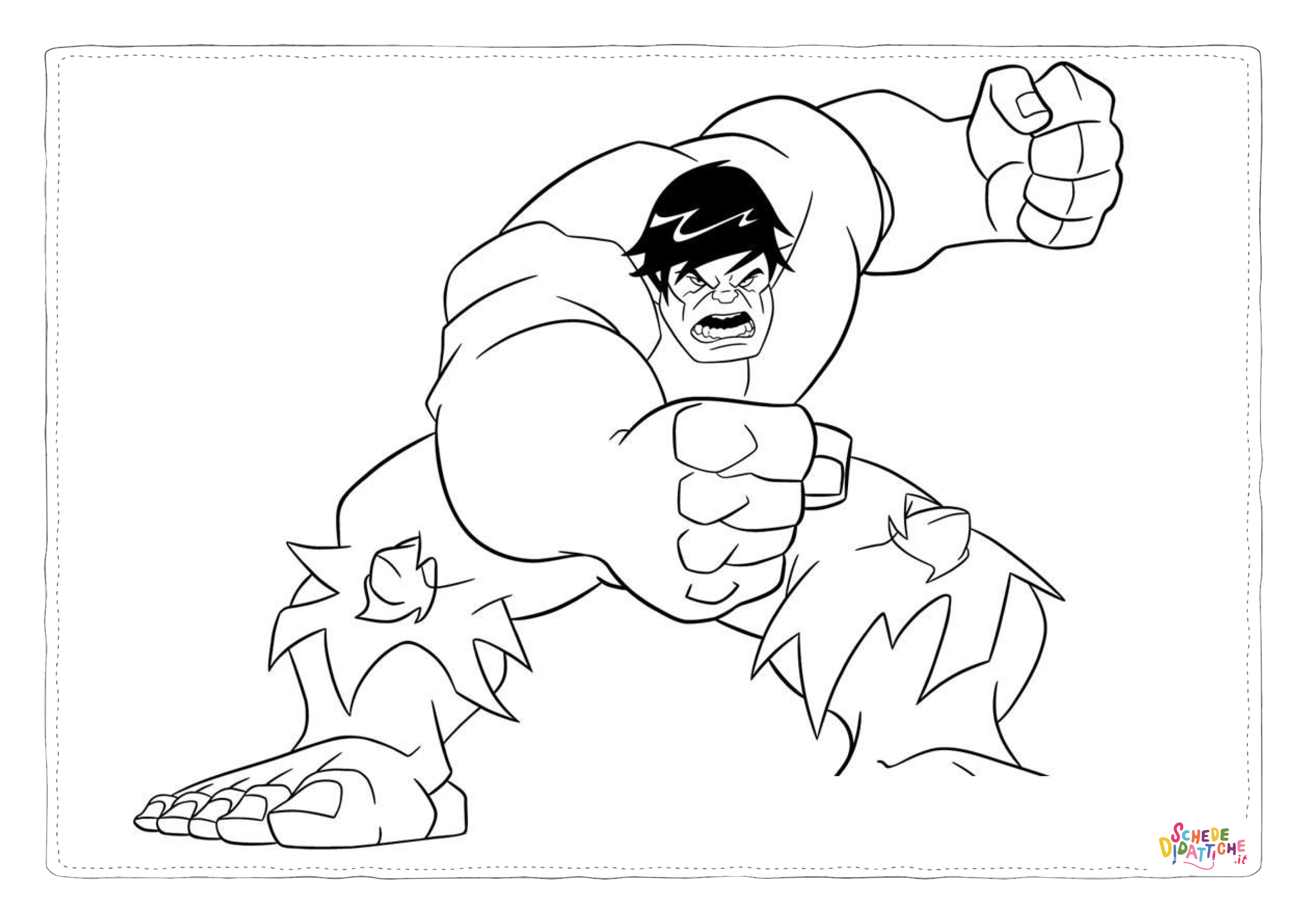 Disegno "Disegno di Hulk da stampare e colorare 142" Disegno di Hulk da stampare e colorare 142