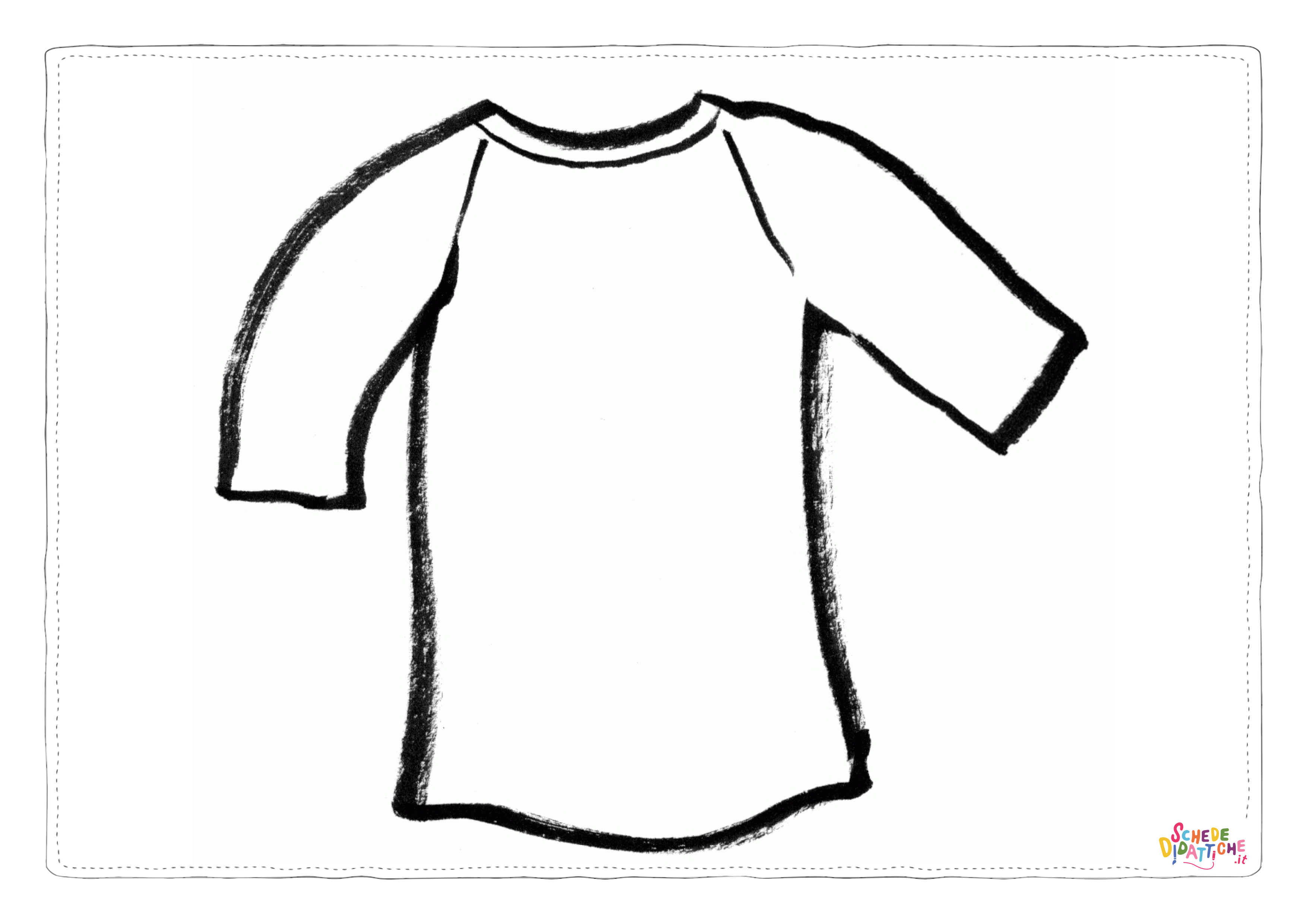 Disegno "Disegno di maglietta da stampare e colorare" Disegno di maglietta da stampare e colorare