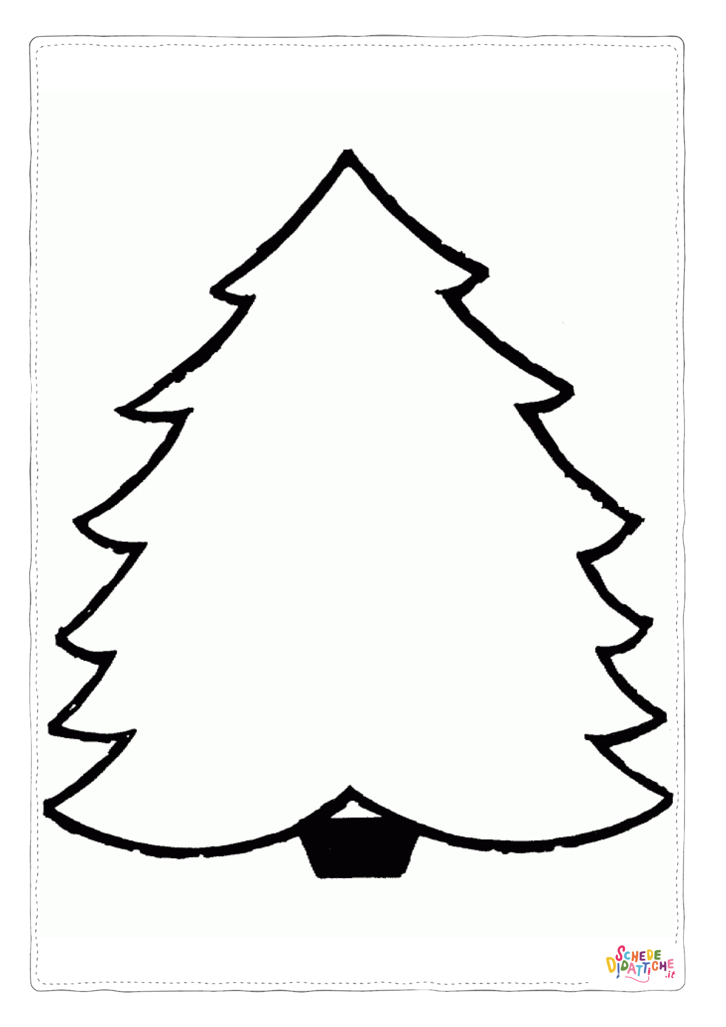 Disegno "Disegno di albero di Natale da stampare e colorare 76" Disegno di albero di Natale da stampare e colorare 76