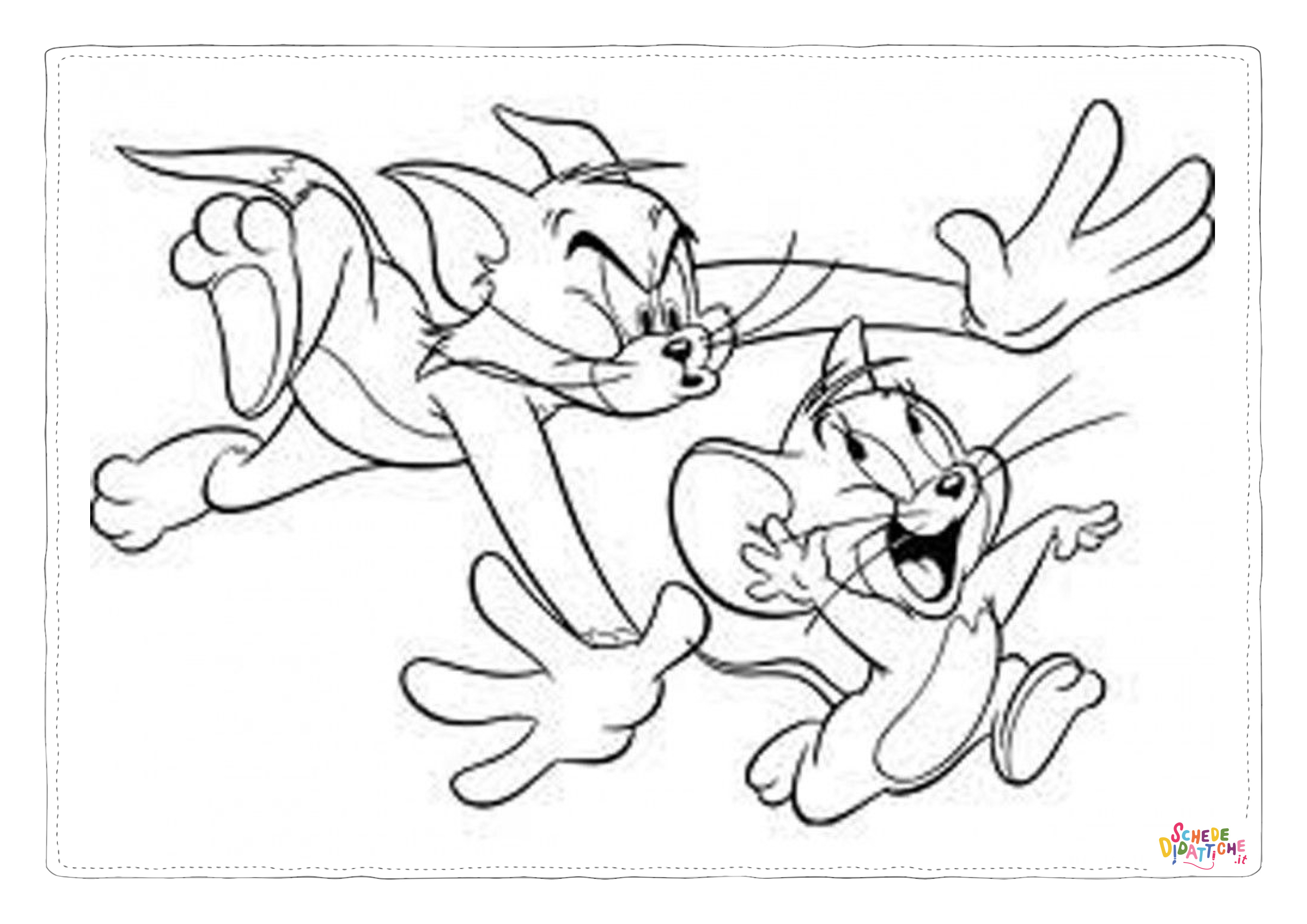 Disegno "Disegno di Tom e Jerry da stampare e colorare 19" Disegno di Tom e Jerry da stampare e colorare 19