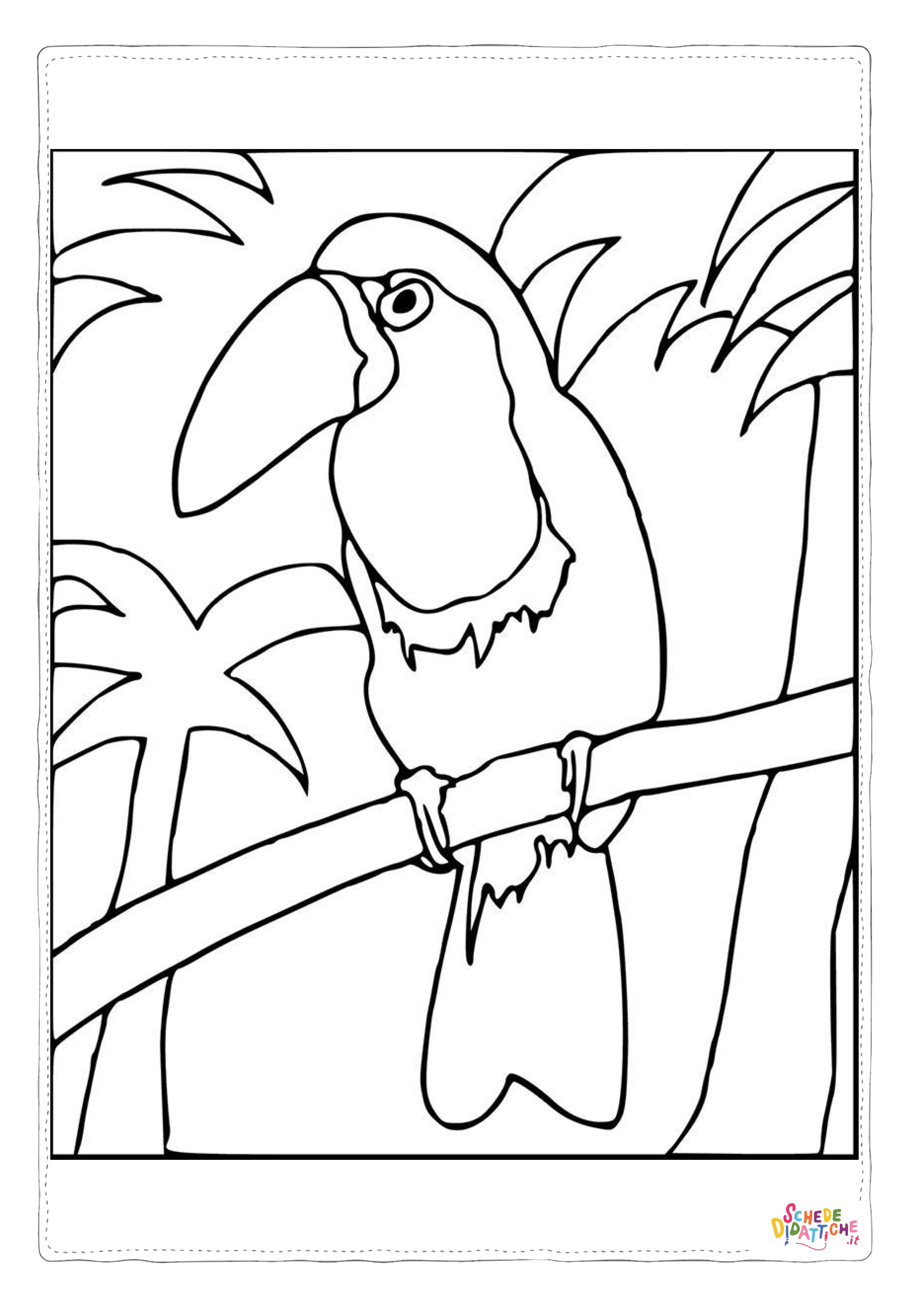 Disegno "Disegno di tucano da stampare e colorare 21" Disegno di tucano da stampare e colorare 21