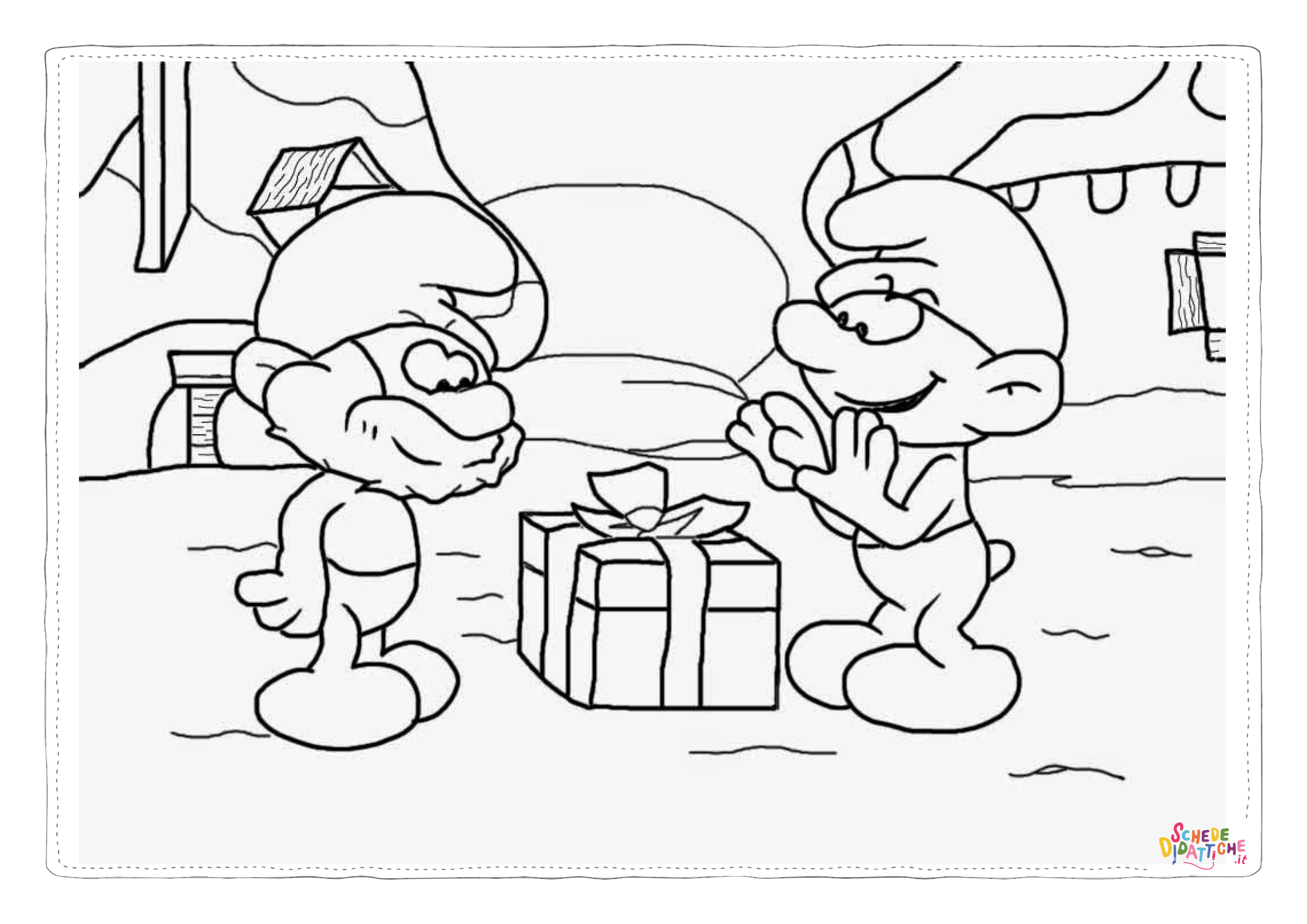 Disegno "Disegno di Puffi da stampare e colorare 154" Disegno di Puffi da stampare e colorare 154