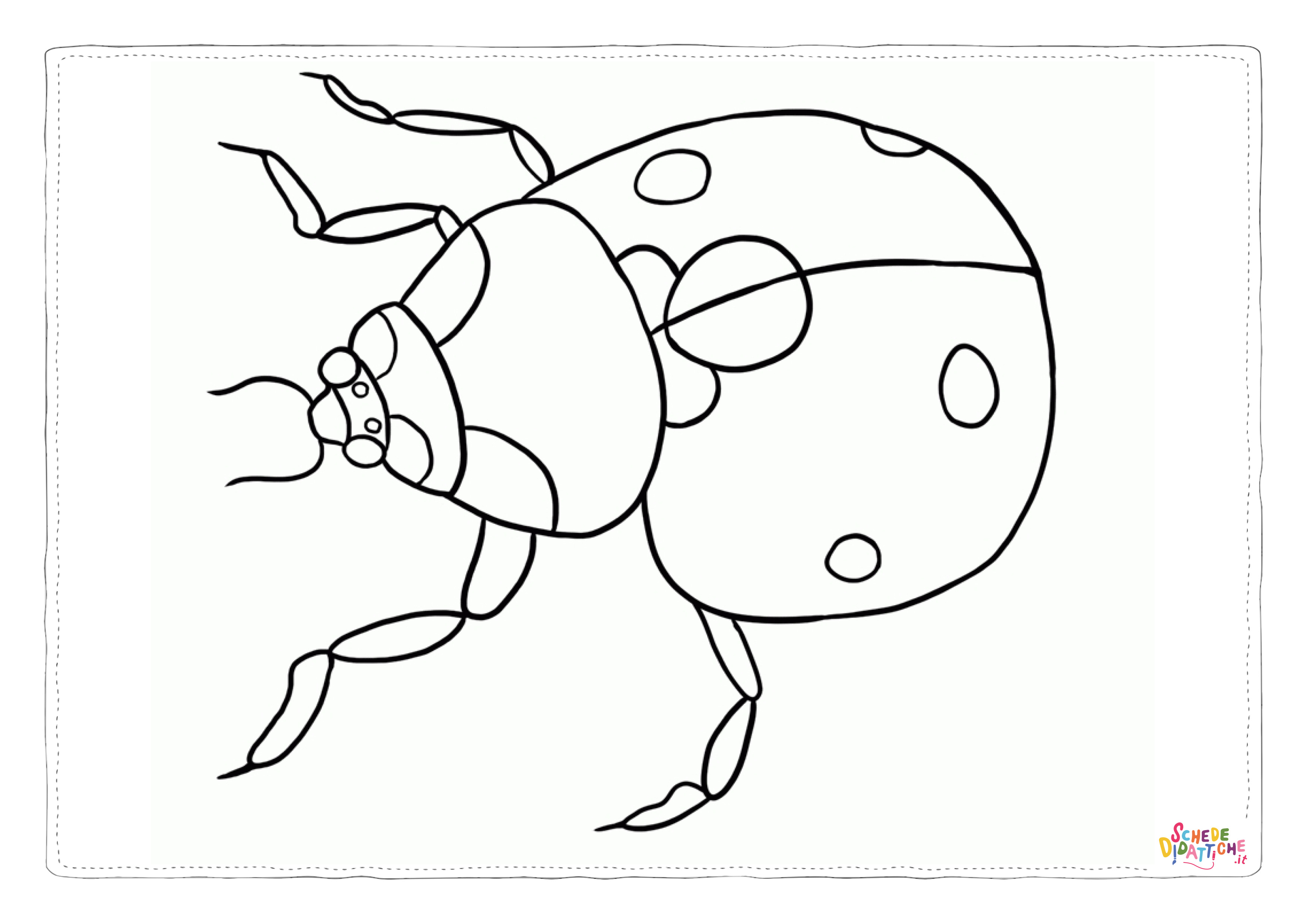 Disegno "Disegno di coccinella da stampare e colorare 44" Disegno di coccinella da stampare e colorare 44