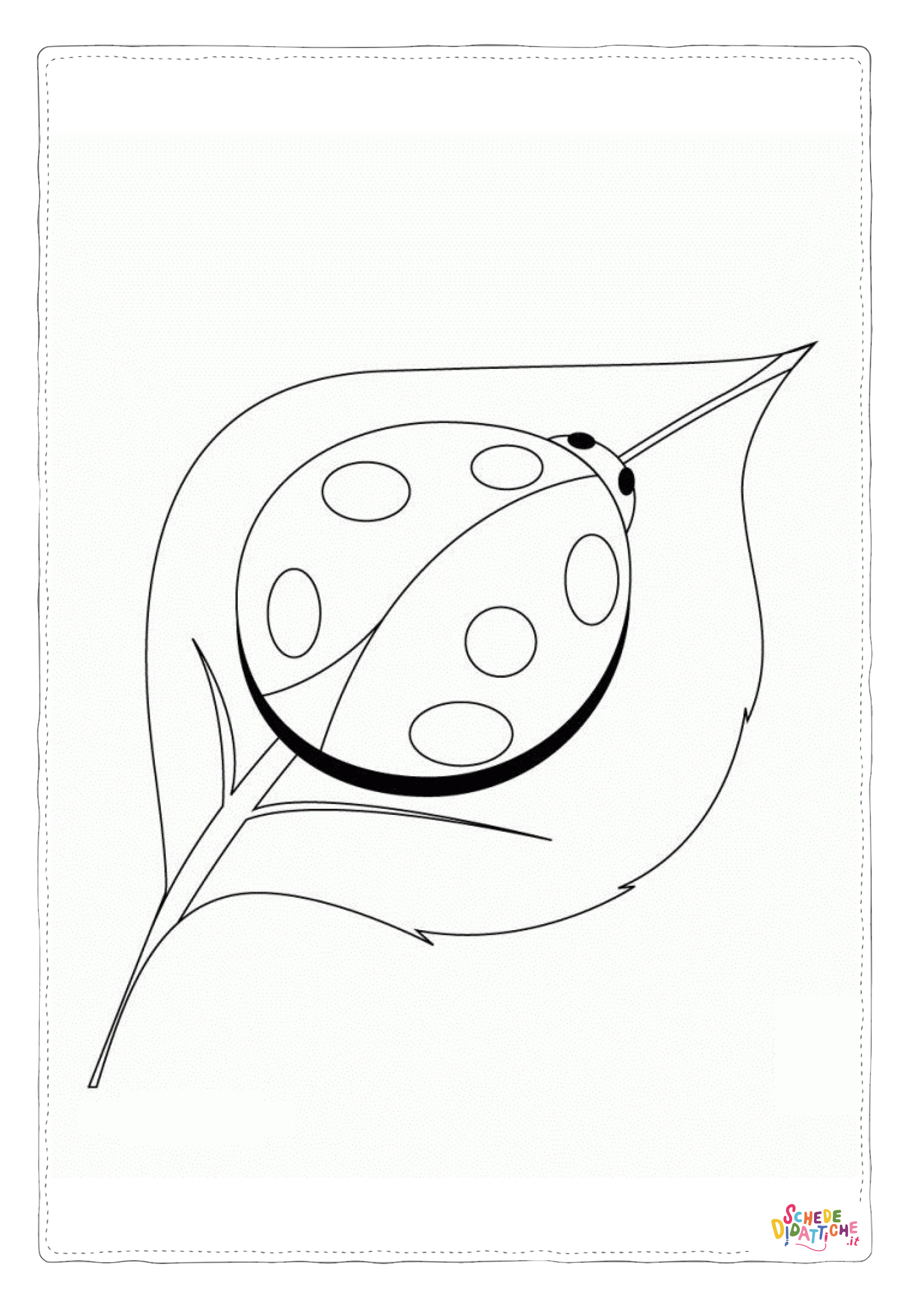 Disegno di coccinella da stampare e colorare 16
